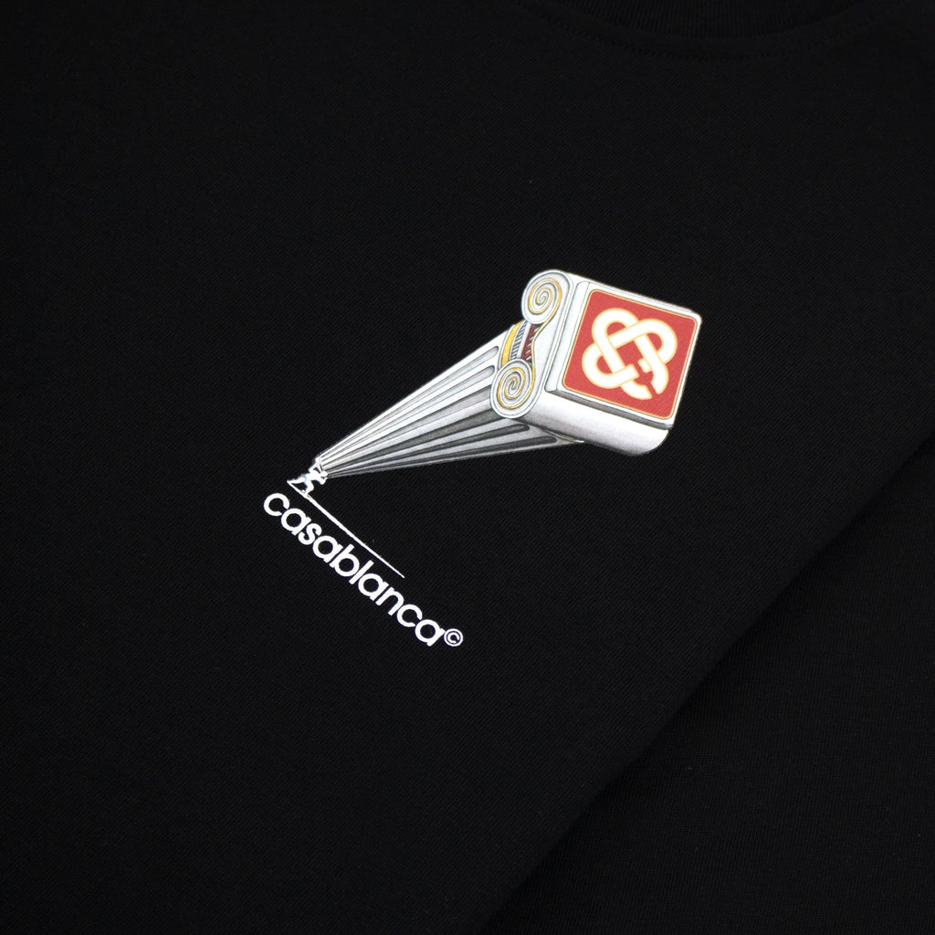 Casablanca Leaning Column Printed T Shirt Black