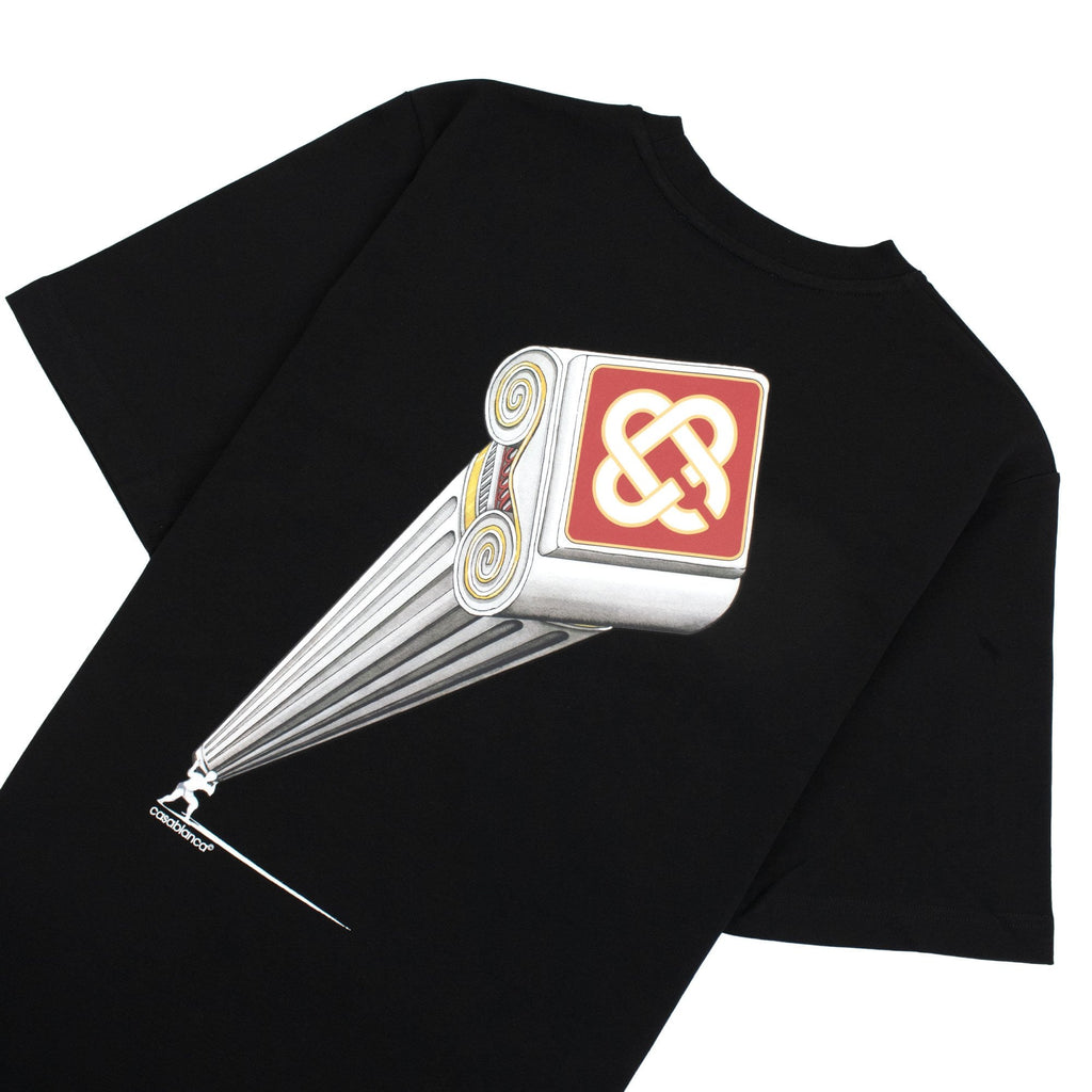Casablanca Leaning Column Printed T Shirt Black