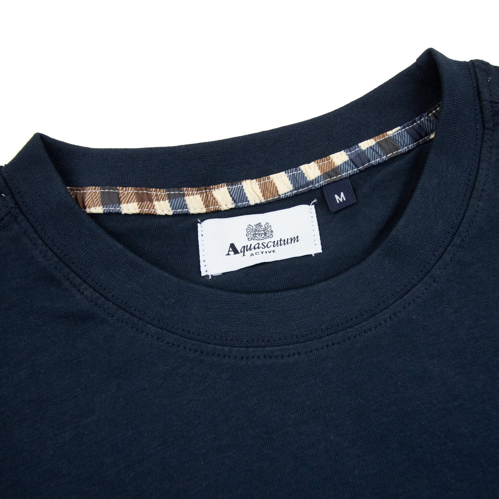 Aquascutum Active Big Logo T Shirt Navy
