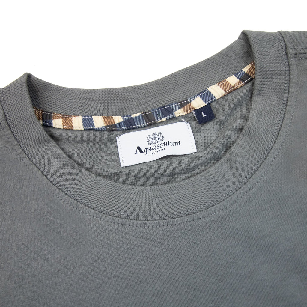 Aquascutum Active Big Logo T Shirt Charcoal