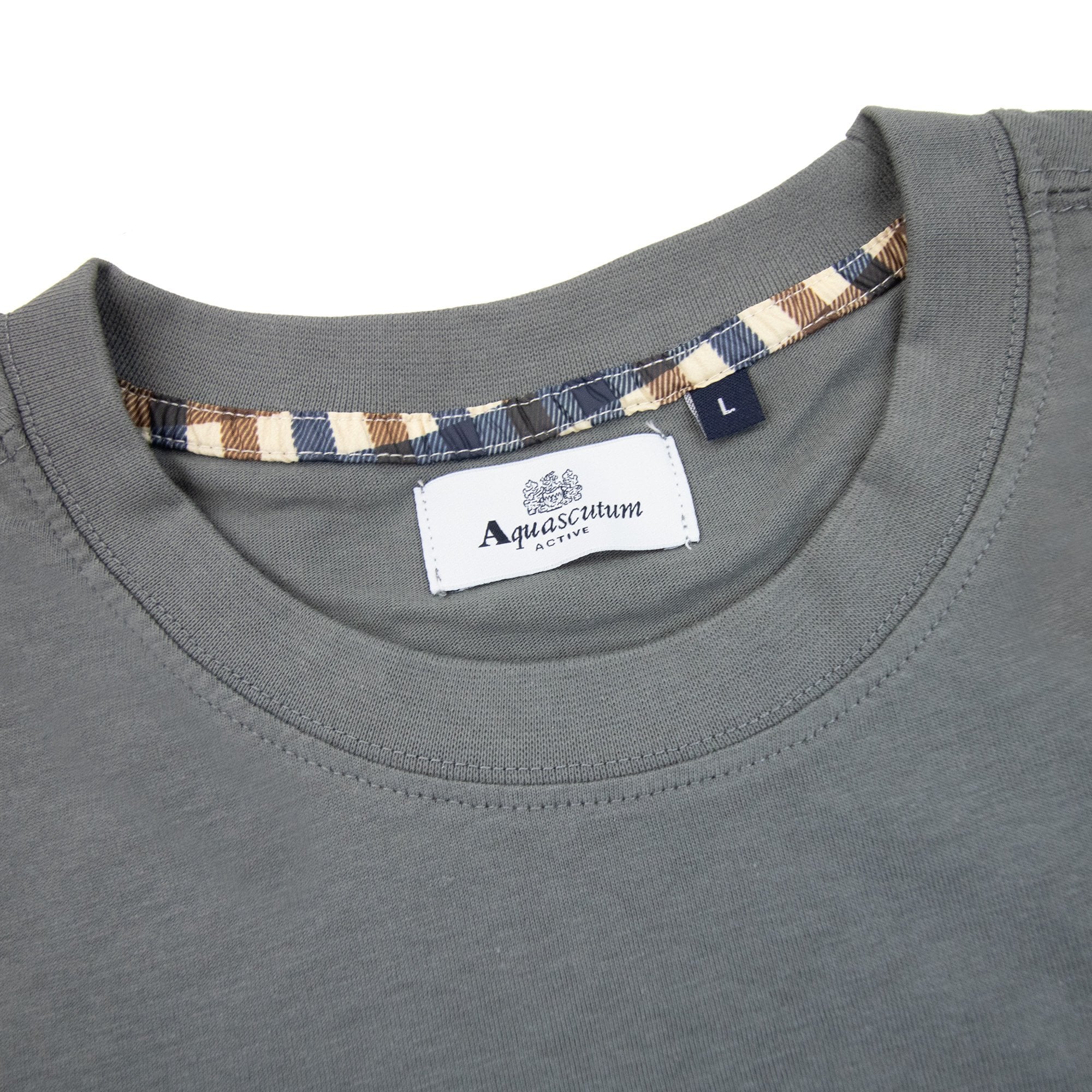 Aquascutum Active Big Logo T Shirt Charcoal