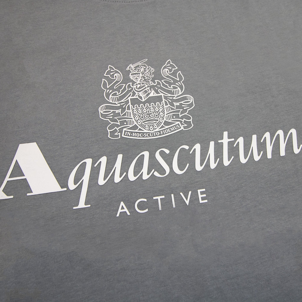 Aquascutum Active Big Logo T Shirt Charcoal