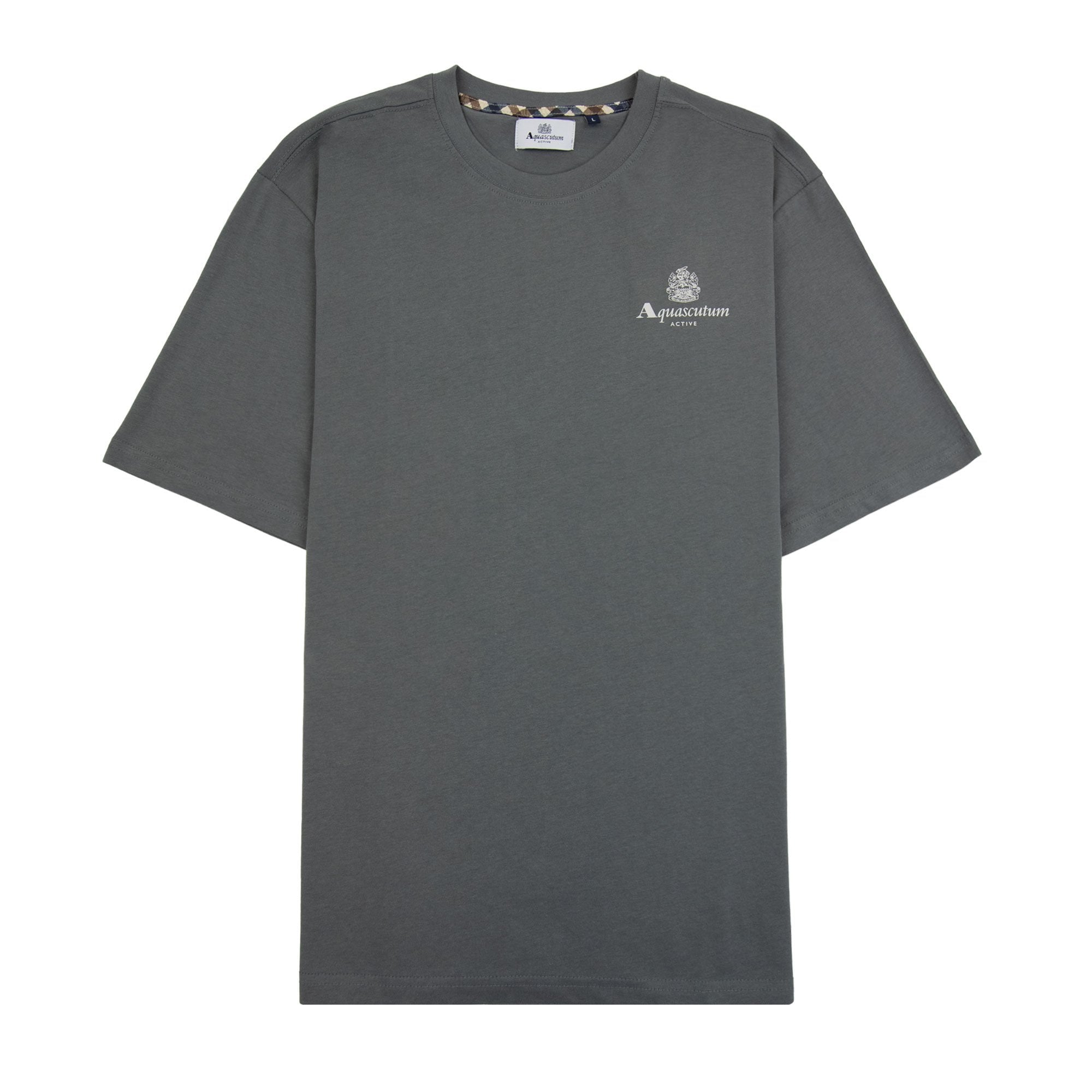 Aquascutum Active Small Logo T Shirt Charcoal