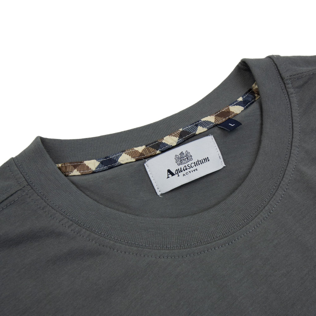 Aquascutum Active Small Logo T Shirt Charcoal