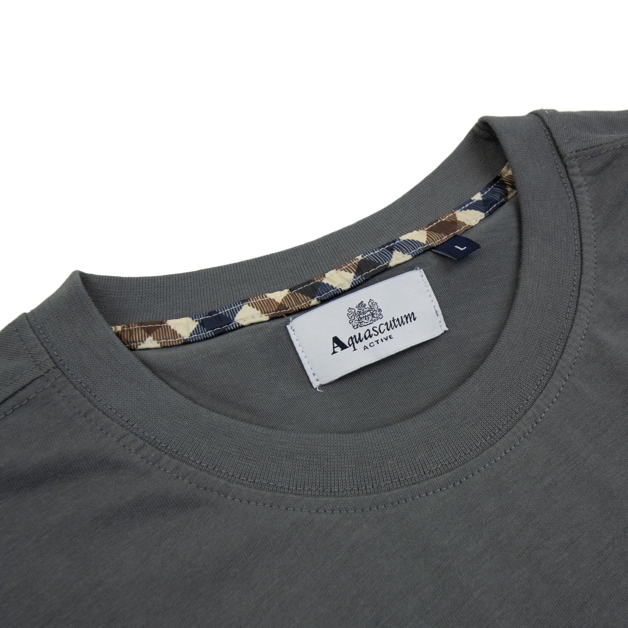 Aquascutum Active Small Logo T Shirt Charcoal