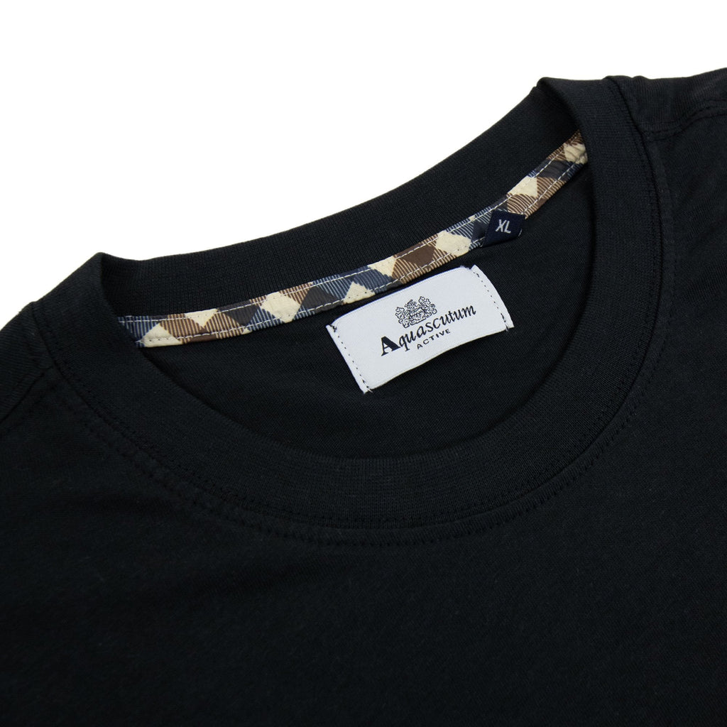 Aquascutum Active Big Logo T Shirt Black