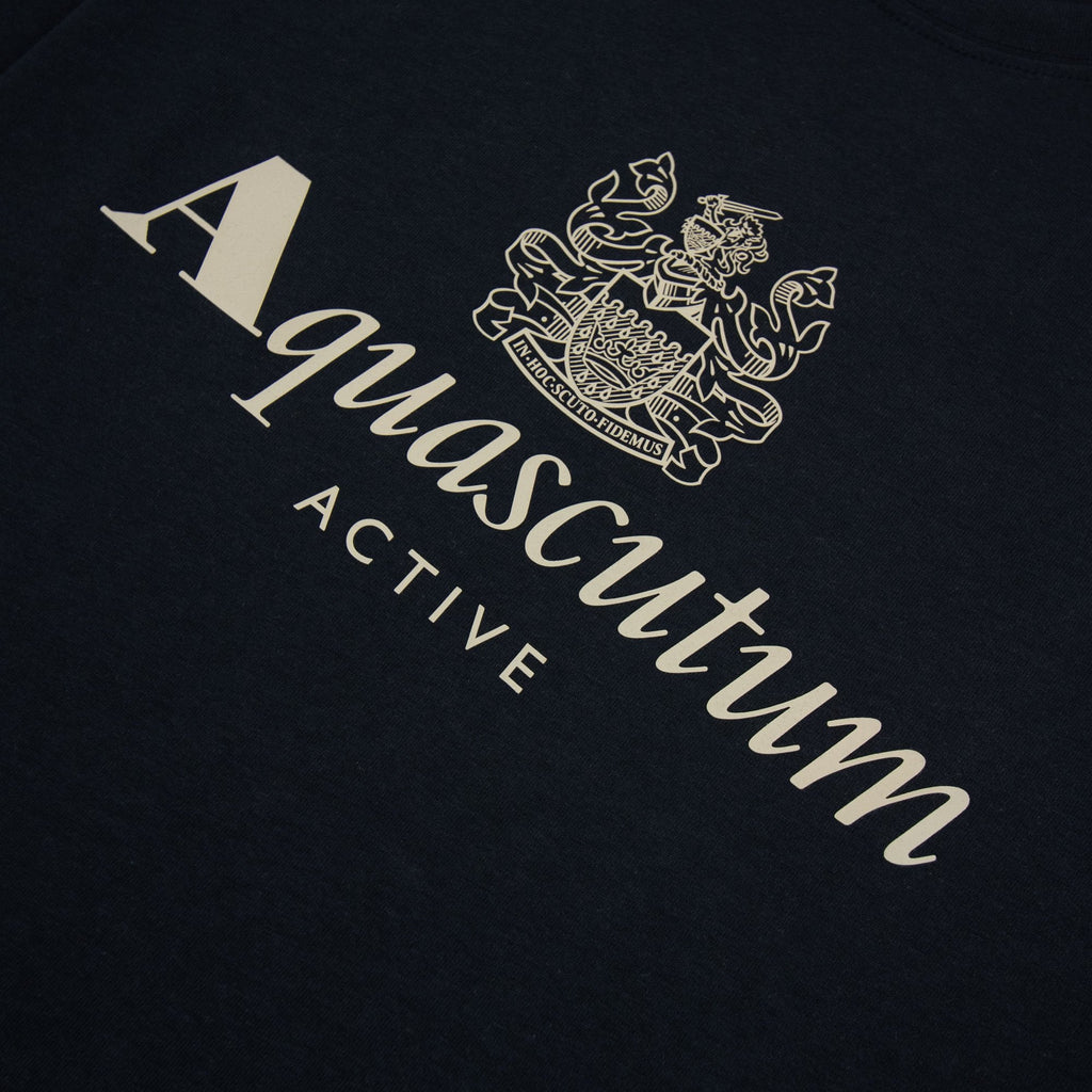 Aquascutum Active Big Logo T Shirt Black