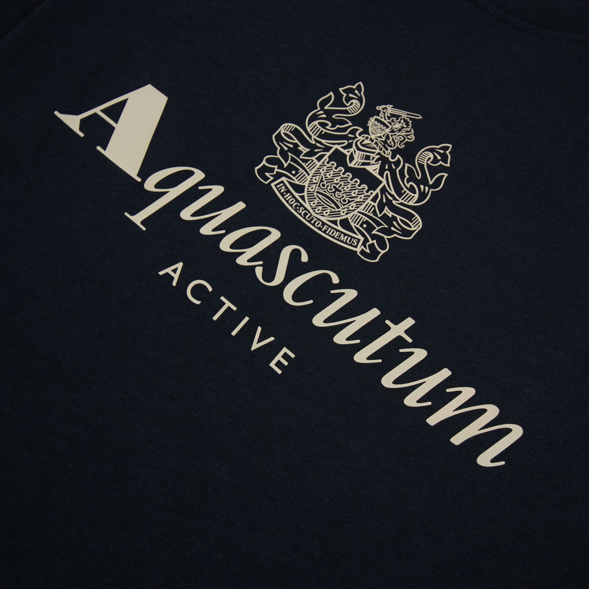 Aquascutum Active Big Logo T Shirt Black