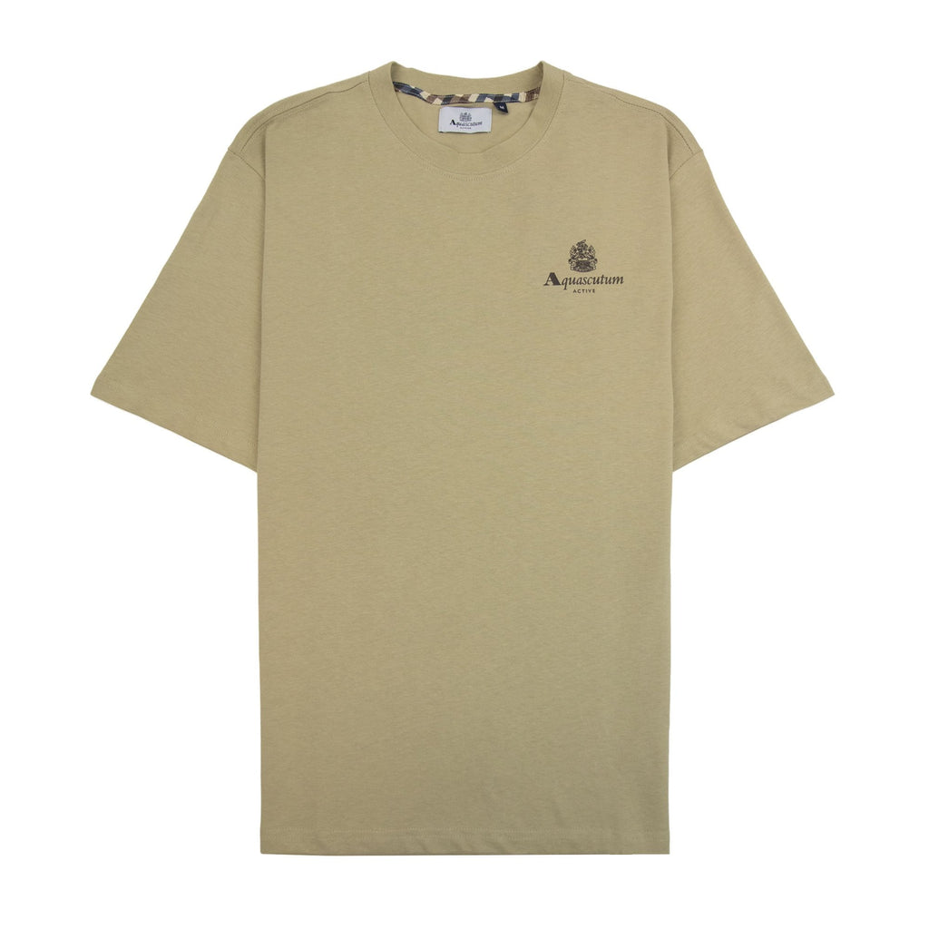 Aquascutum Active Small Logo T Shirt Beige