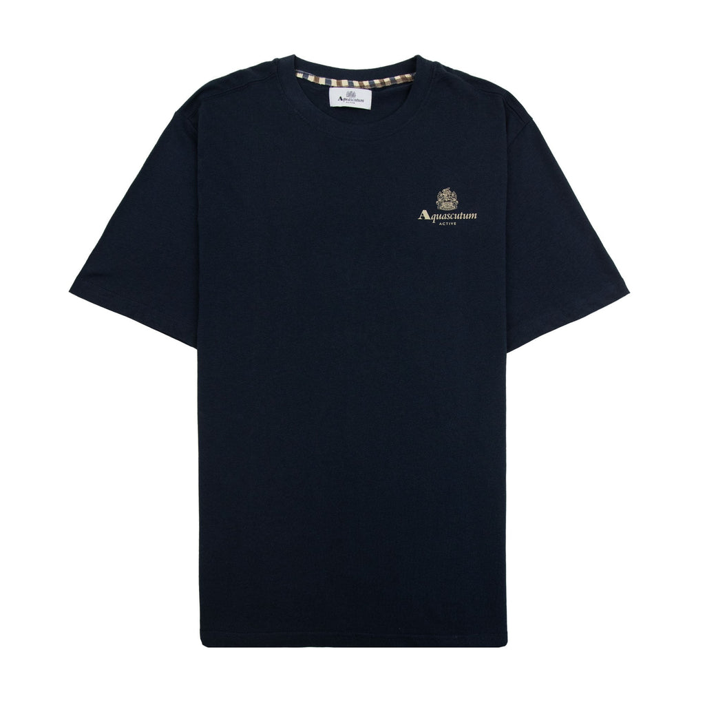 Aquascutum Active Small Logo T Shirt Navy