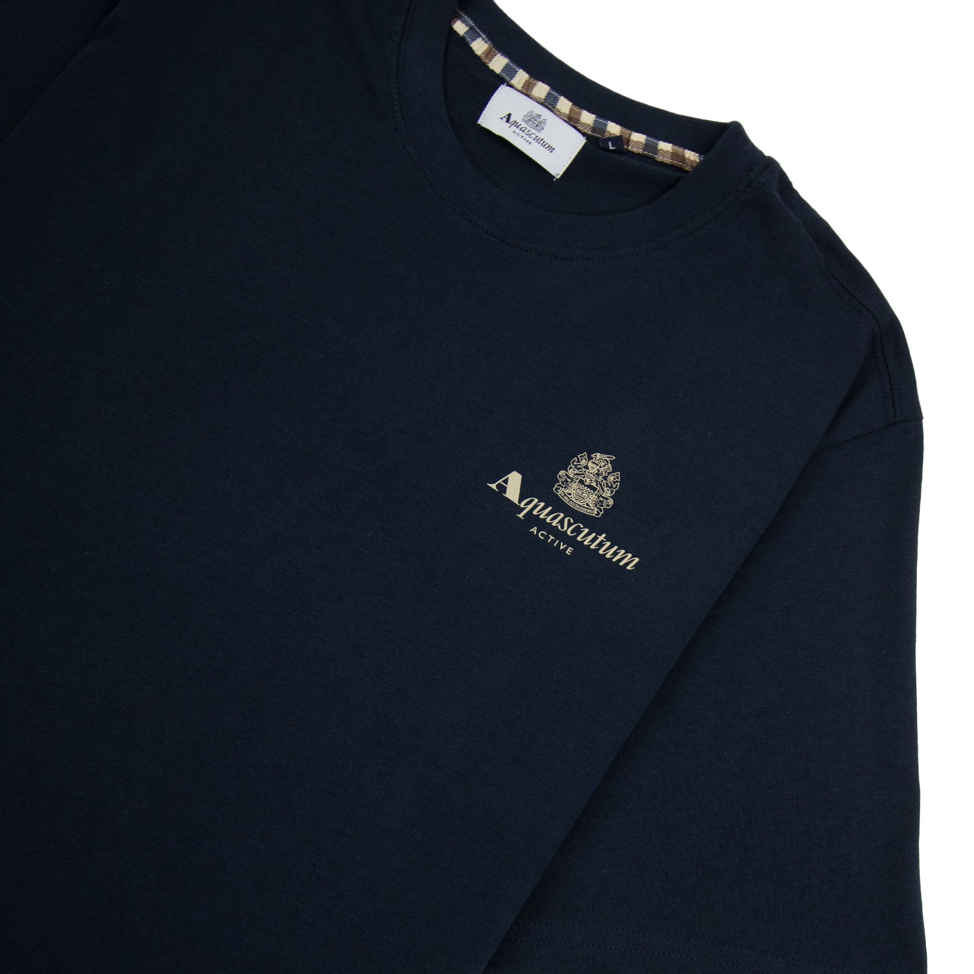 Aquascutum Active Small Logo T Shirt Navy