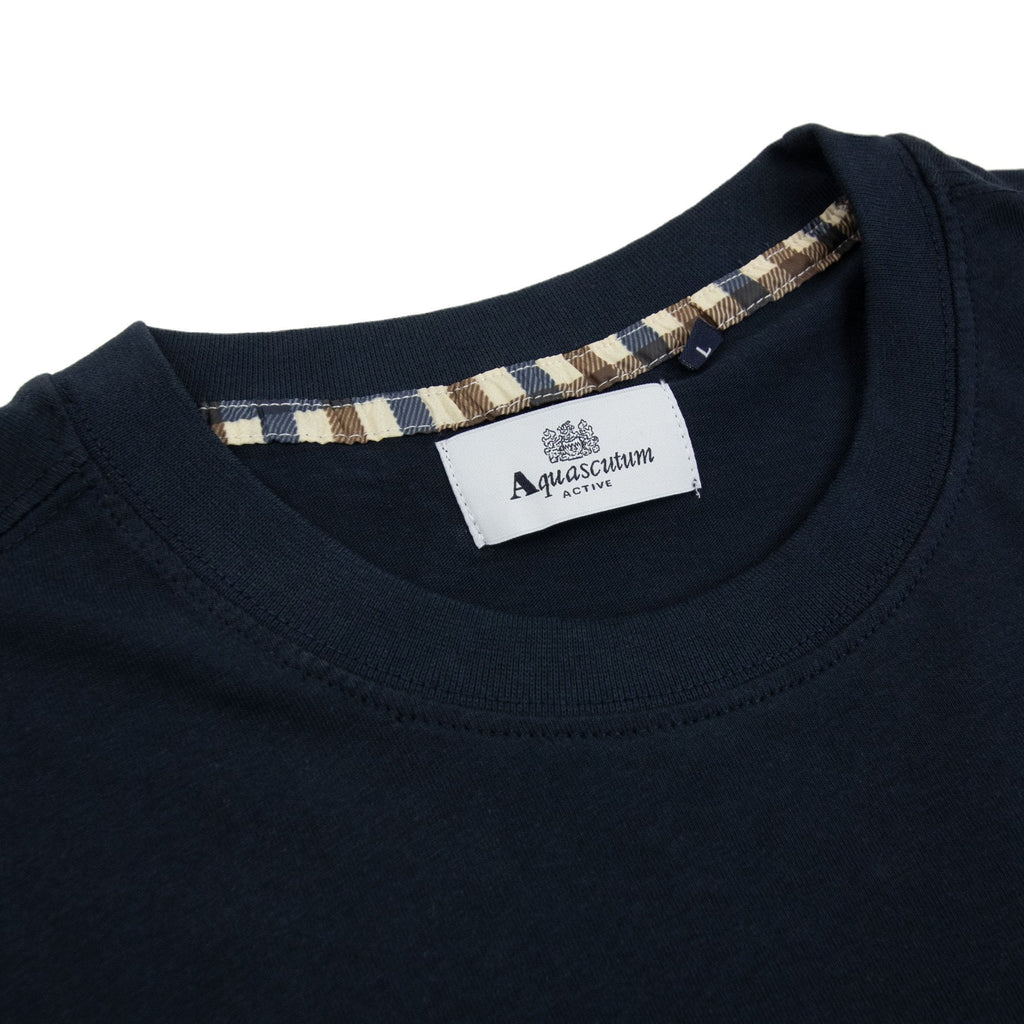 Aquascutum Active Small Logo T Shirt Navy