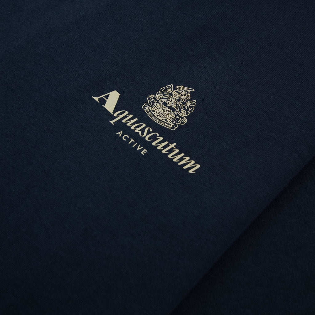 Aquascutum Active Small Logo T Shirt Navy