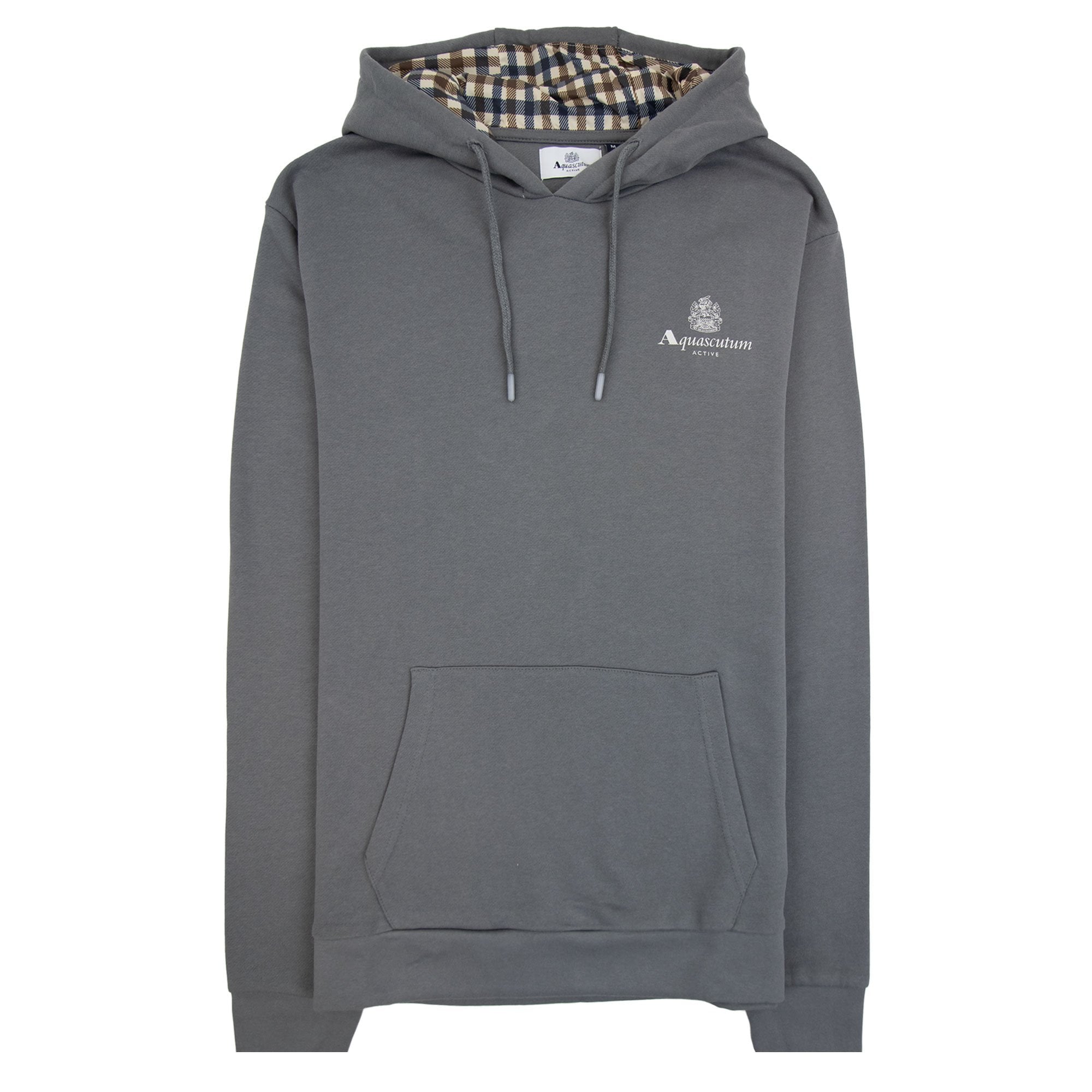 Aquascutum Active Small Logo Hoodie Charcoal