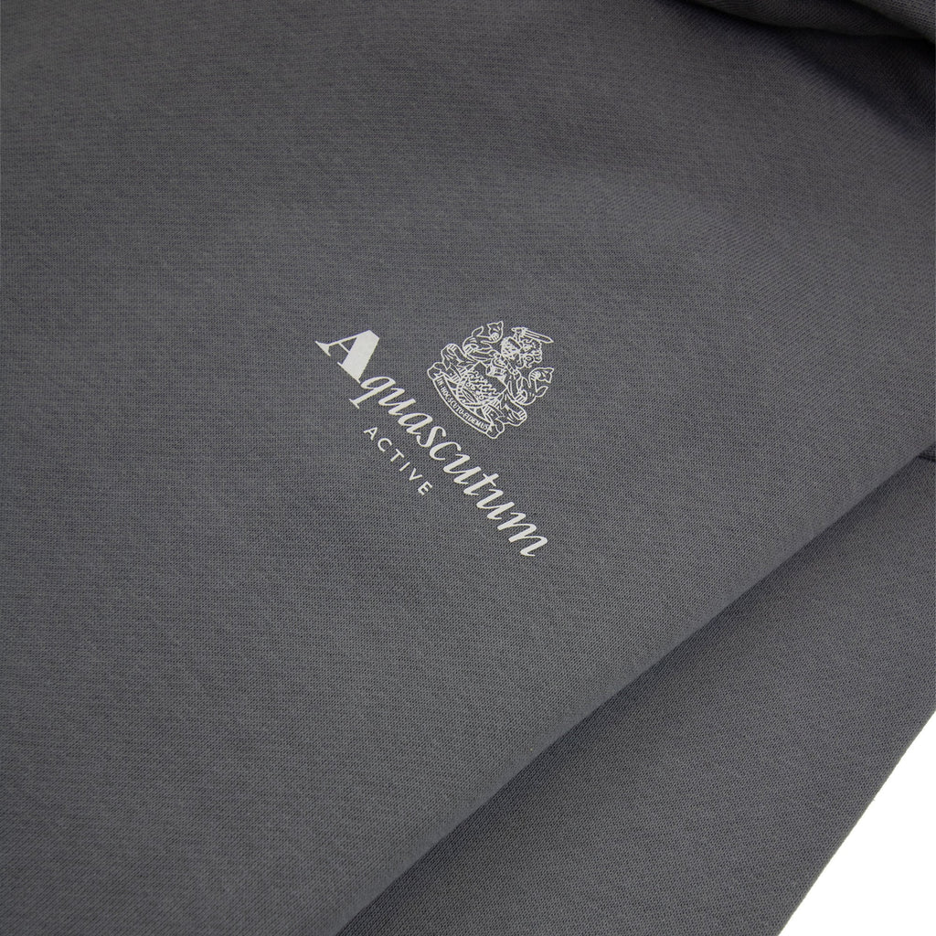Aquascutum Active Small Logo Hoodie Charcoal