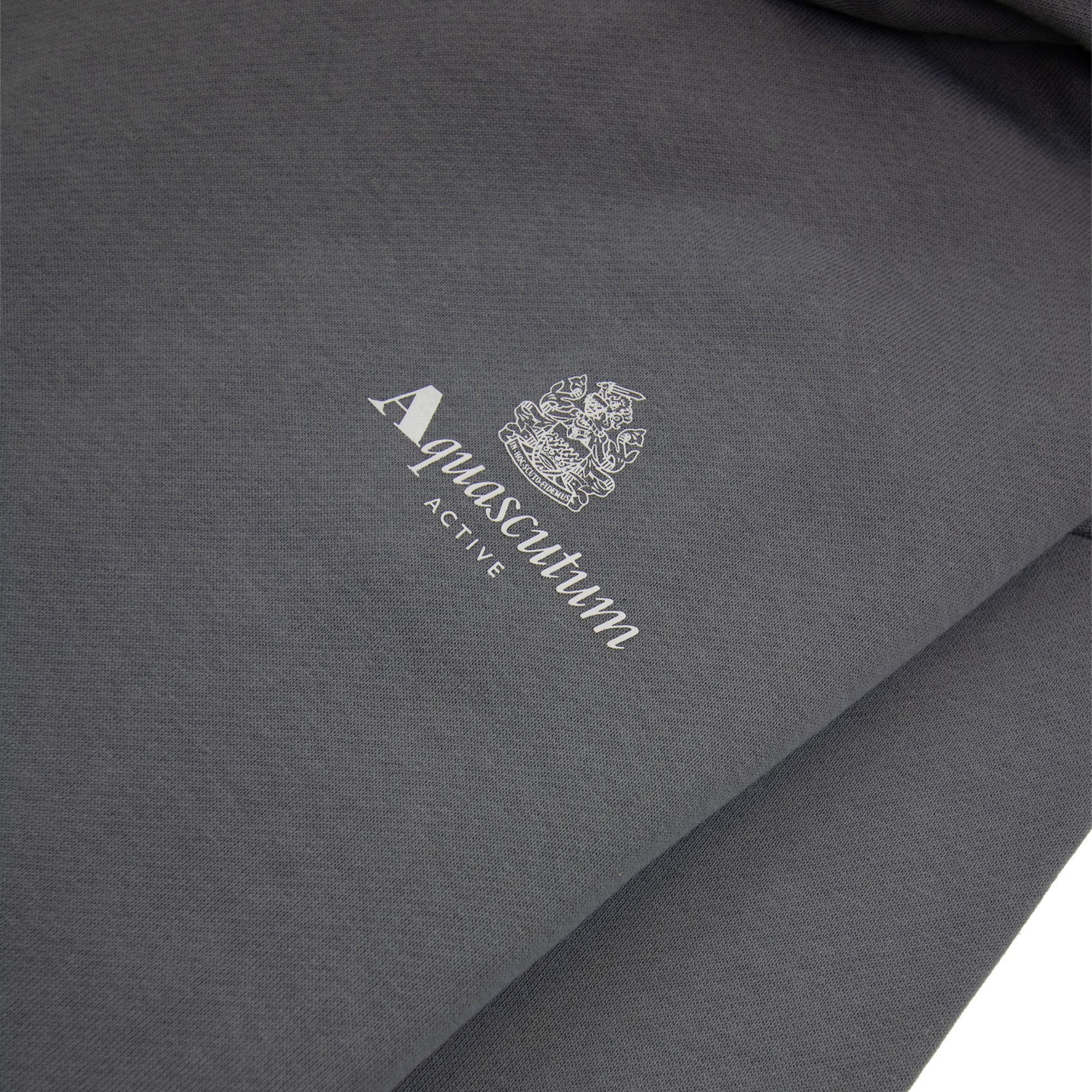 Aquascutum Active Small Logo Hoodie Charcoal