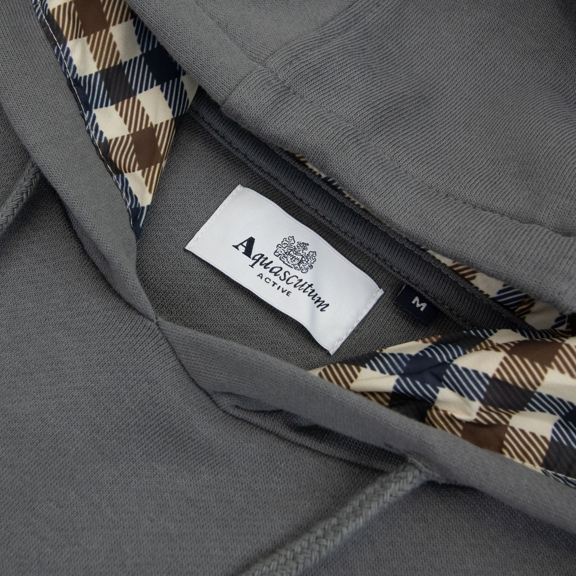 Aquascutum Active Small Logo Hoodie Charcoal