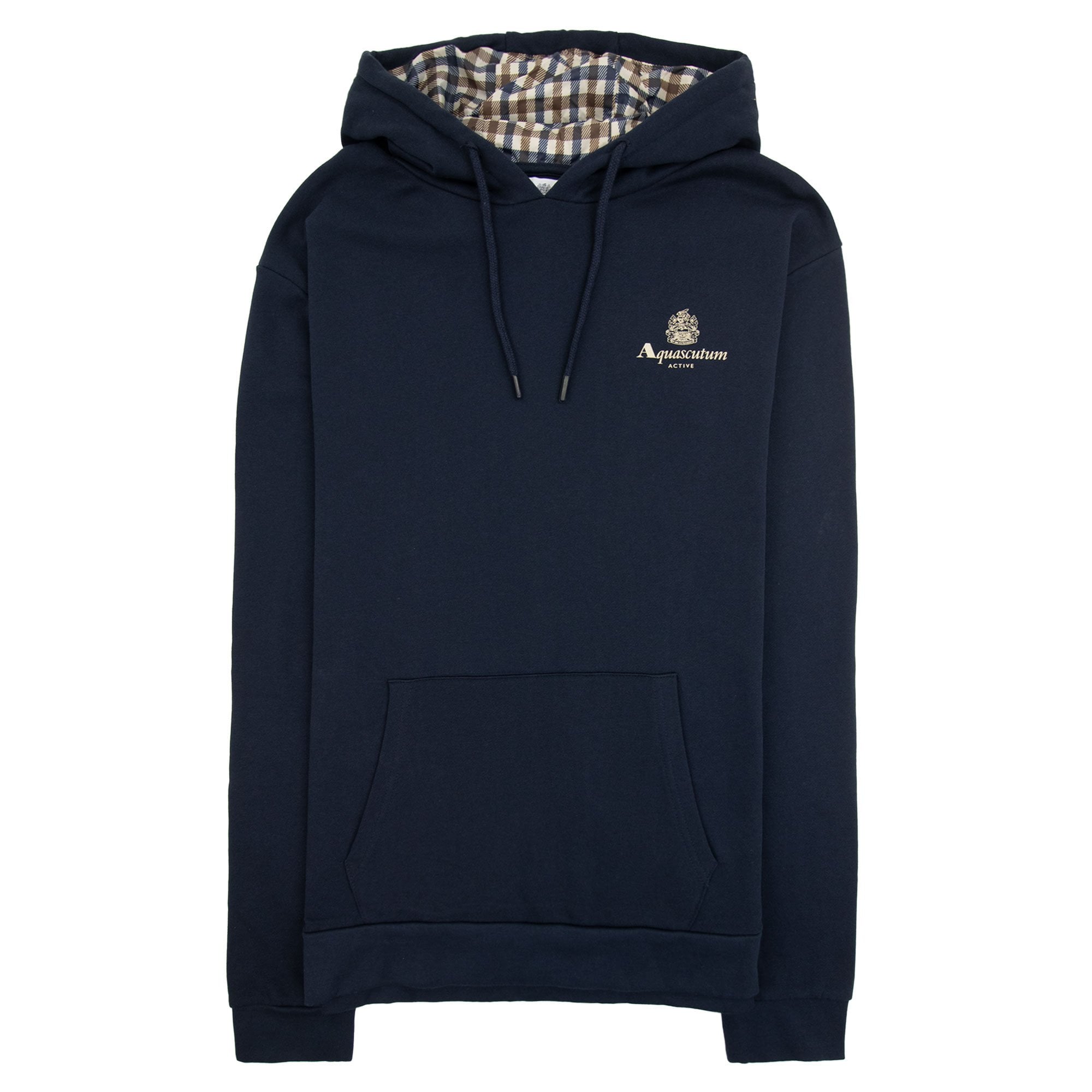 Aquascutum Active Small Logo Hoodie Navy