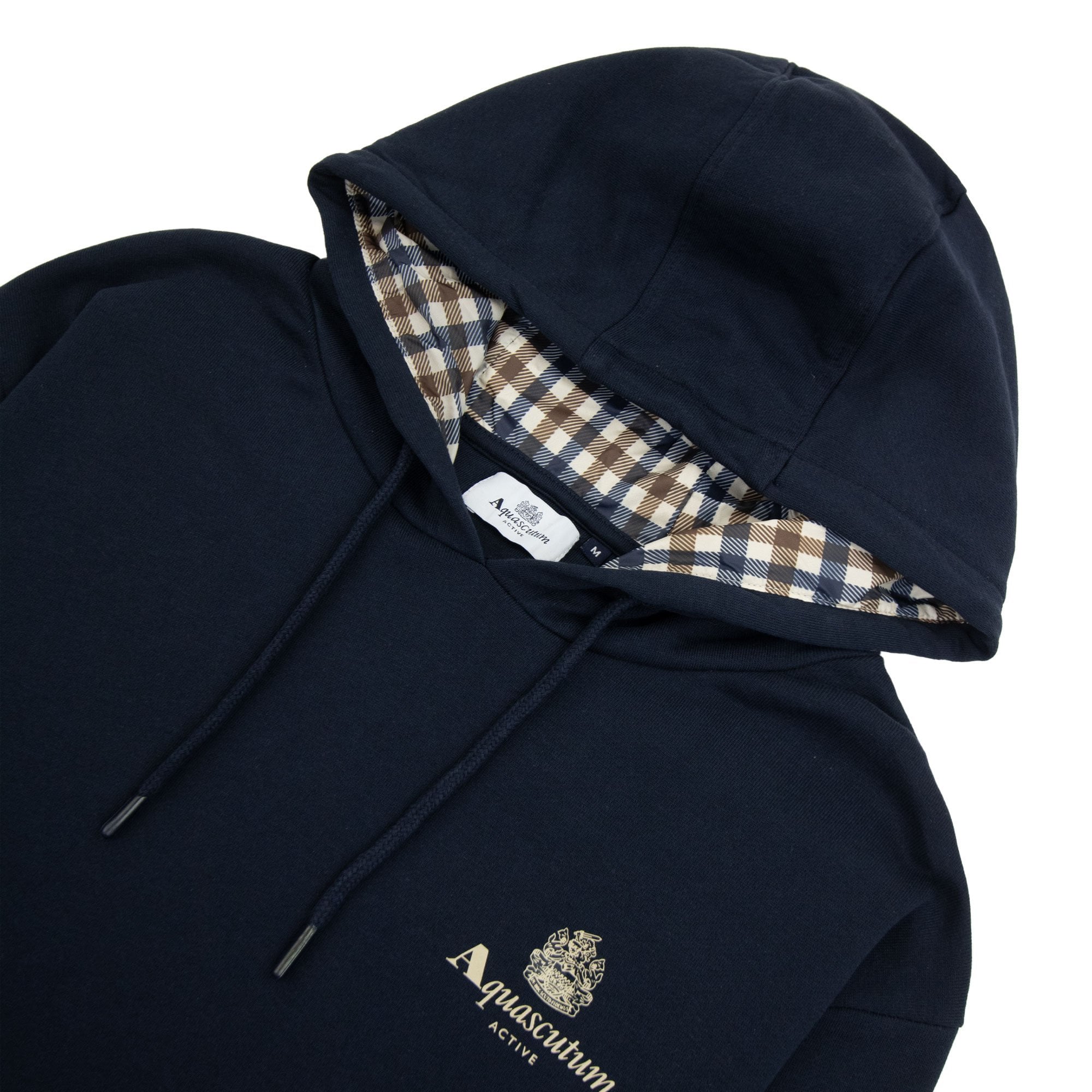 Aquascutum Active Small Logo Hoodie Navy
