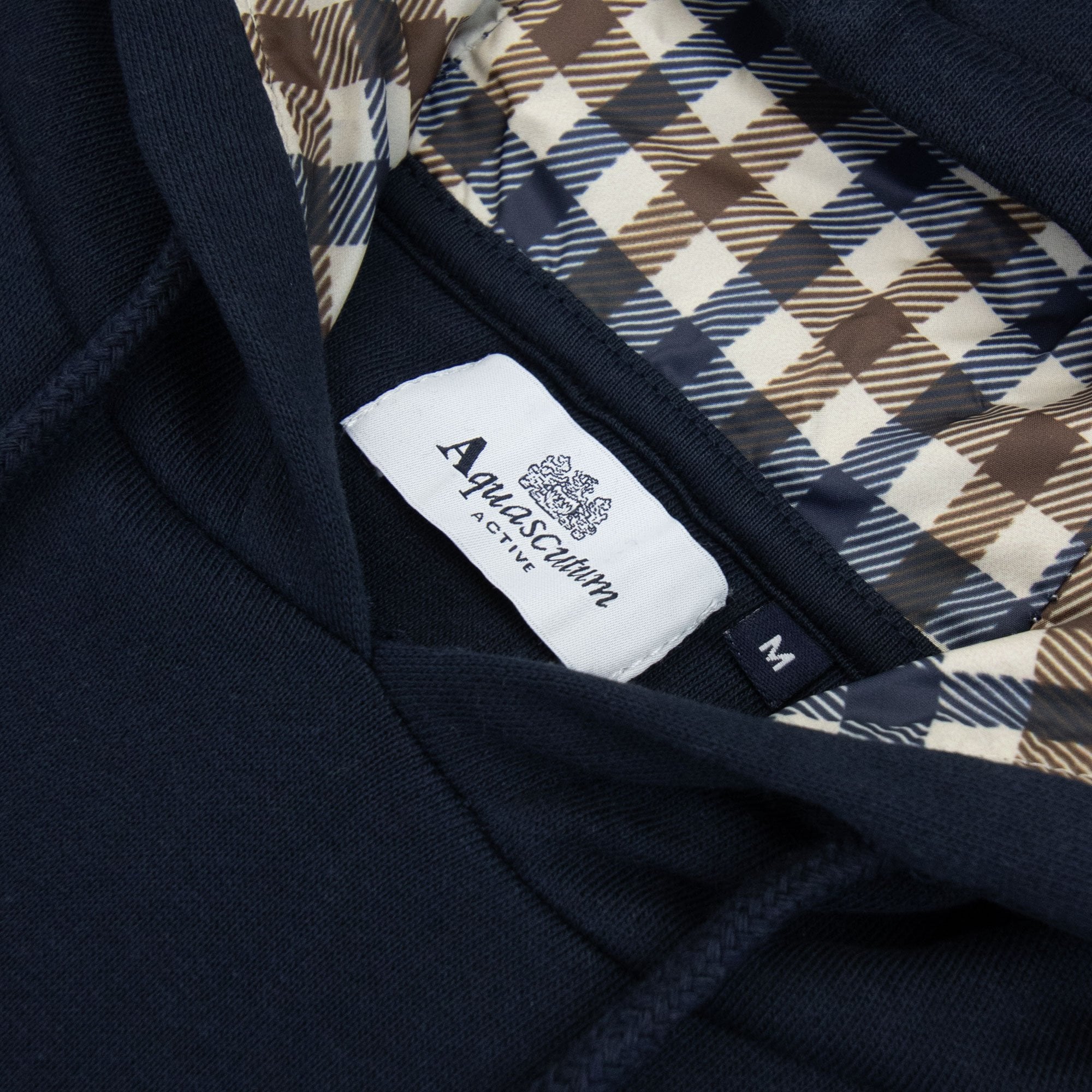 Aquascutum Active Small Logo Hoodie Navy