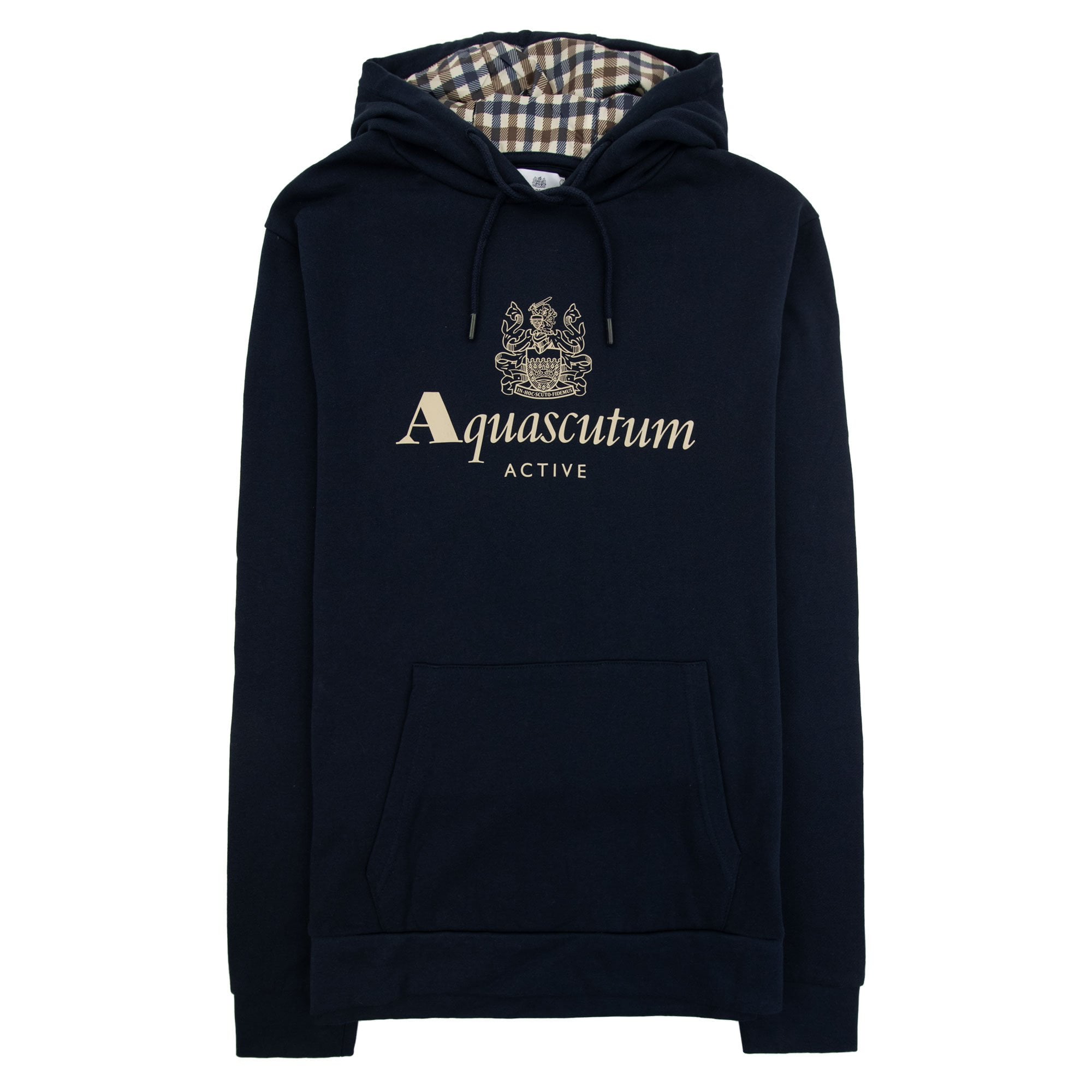Aquascutum Active Big Logo Hoodie Navy