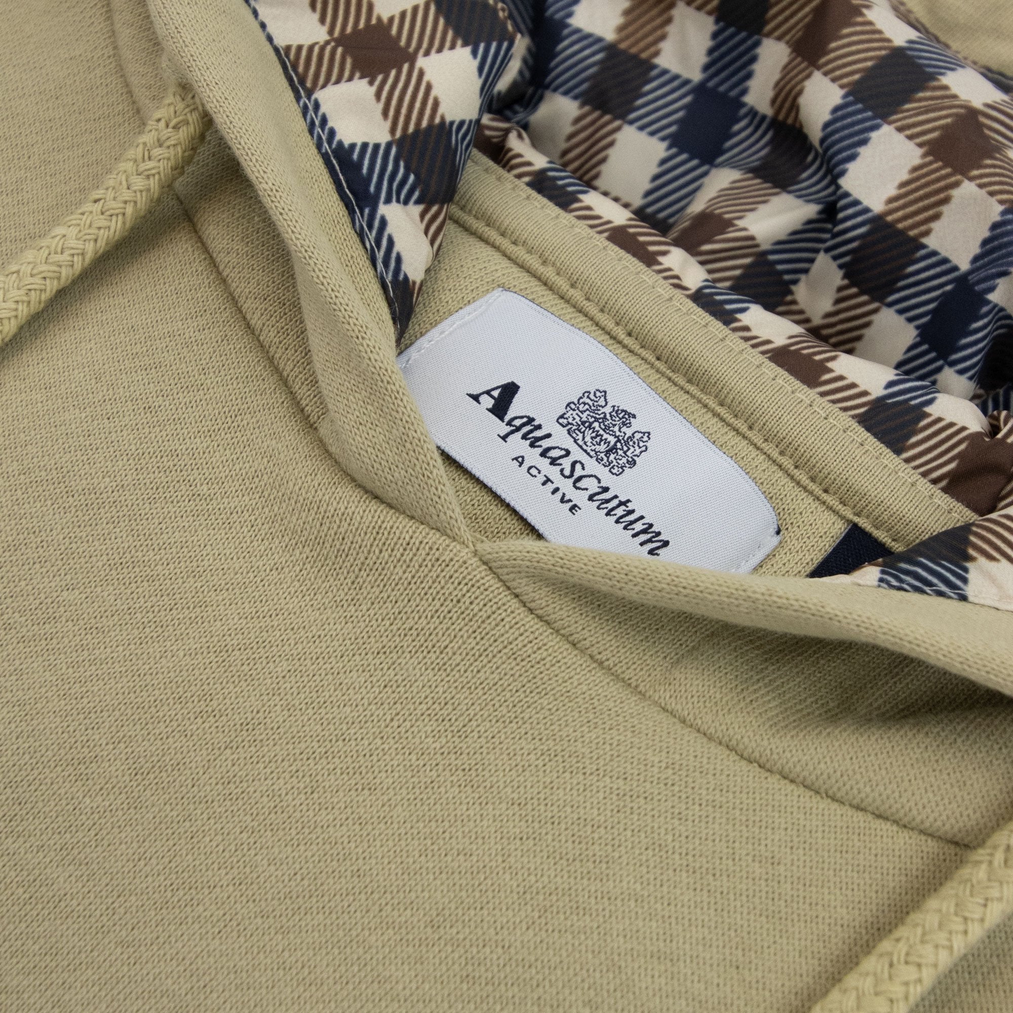 Aquascutum Active Big Logo Hoodie Beige