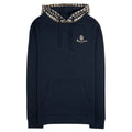 Aquascutum Active Club Check Merino Hoodie Navy