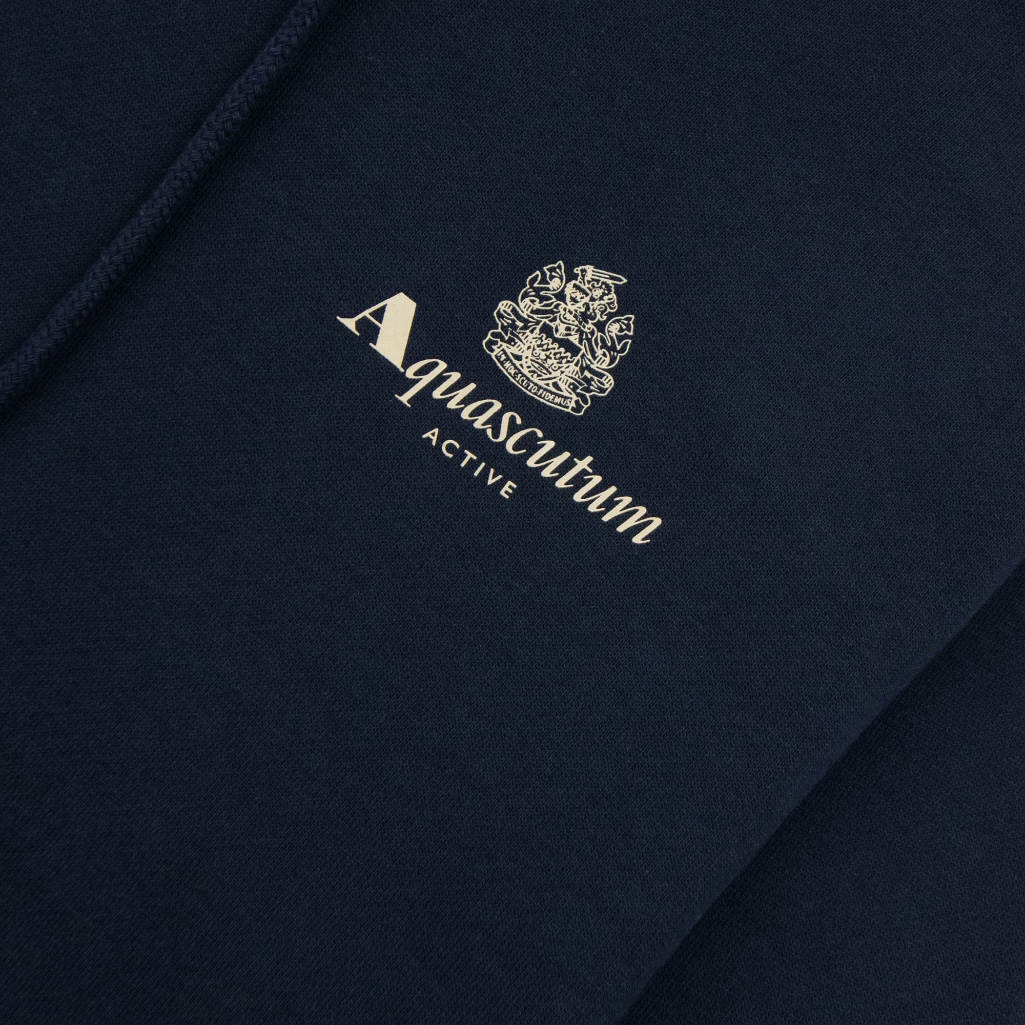 Aquascutum Active Club Check Merino Hoodie Navy