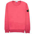 Stone Island Junior Patch Logo Crew Neck Sweatshirt Fuchsia