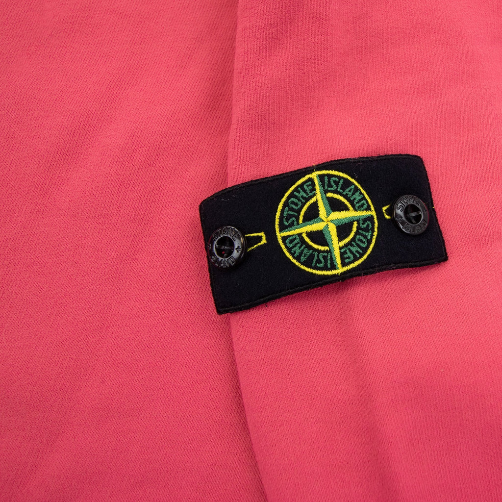 Stone Island Junior Patch Logo Crew Neck Sweatshirt Fuchsia