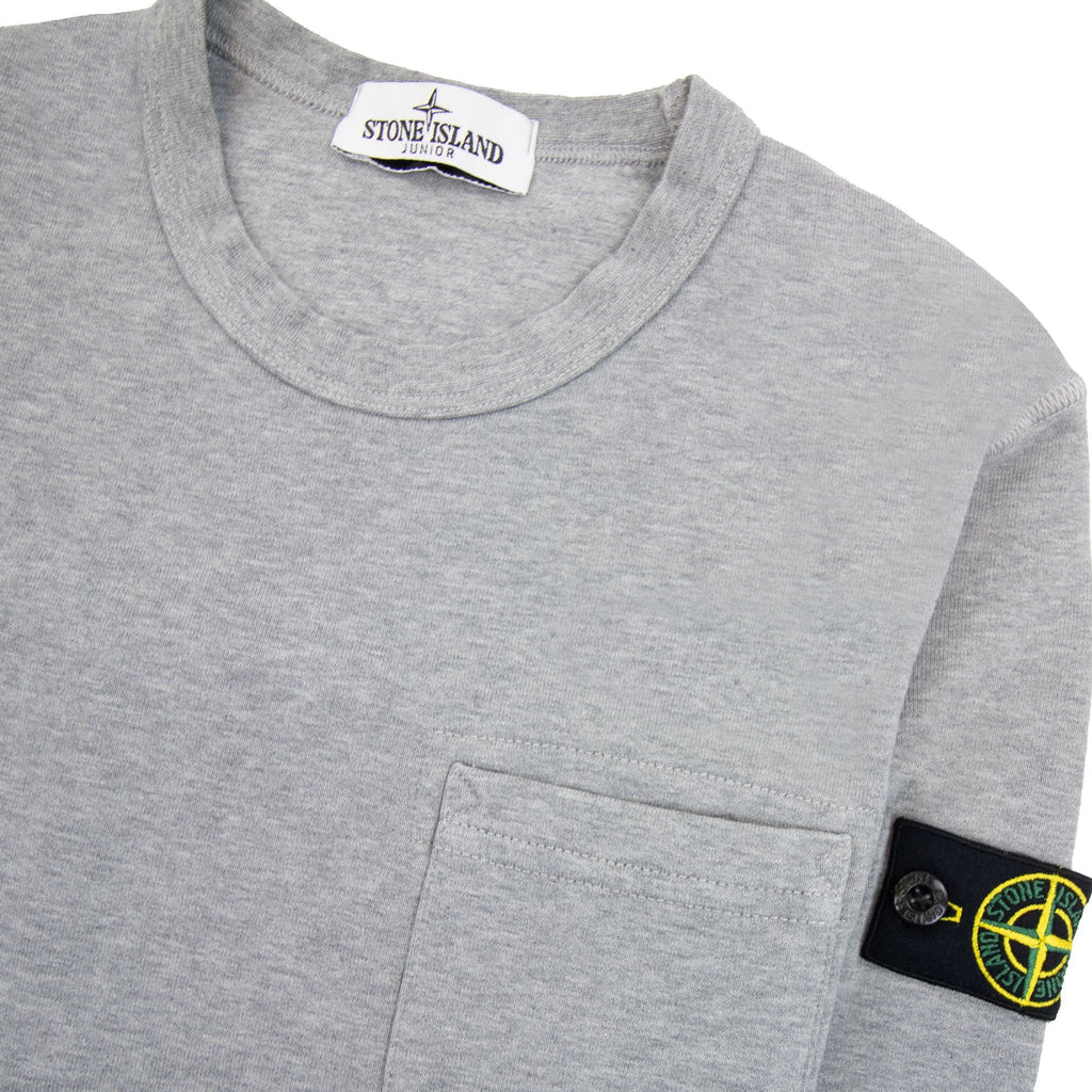 Stone Island Junior 62040 Bubble Gum Print Sweatshirt Grey V0m64