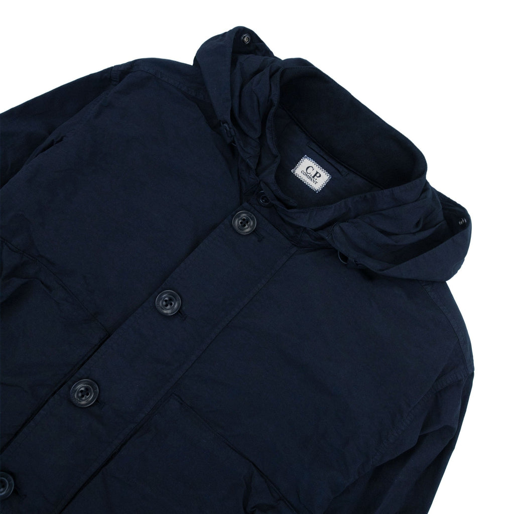 Cp Company Flatt Nylon Goggle Overshirt Navy 888