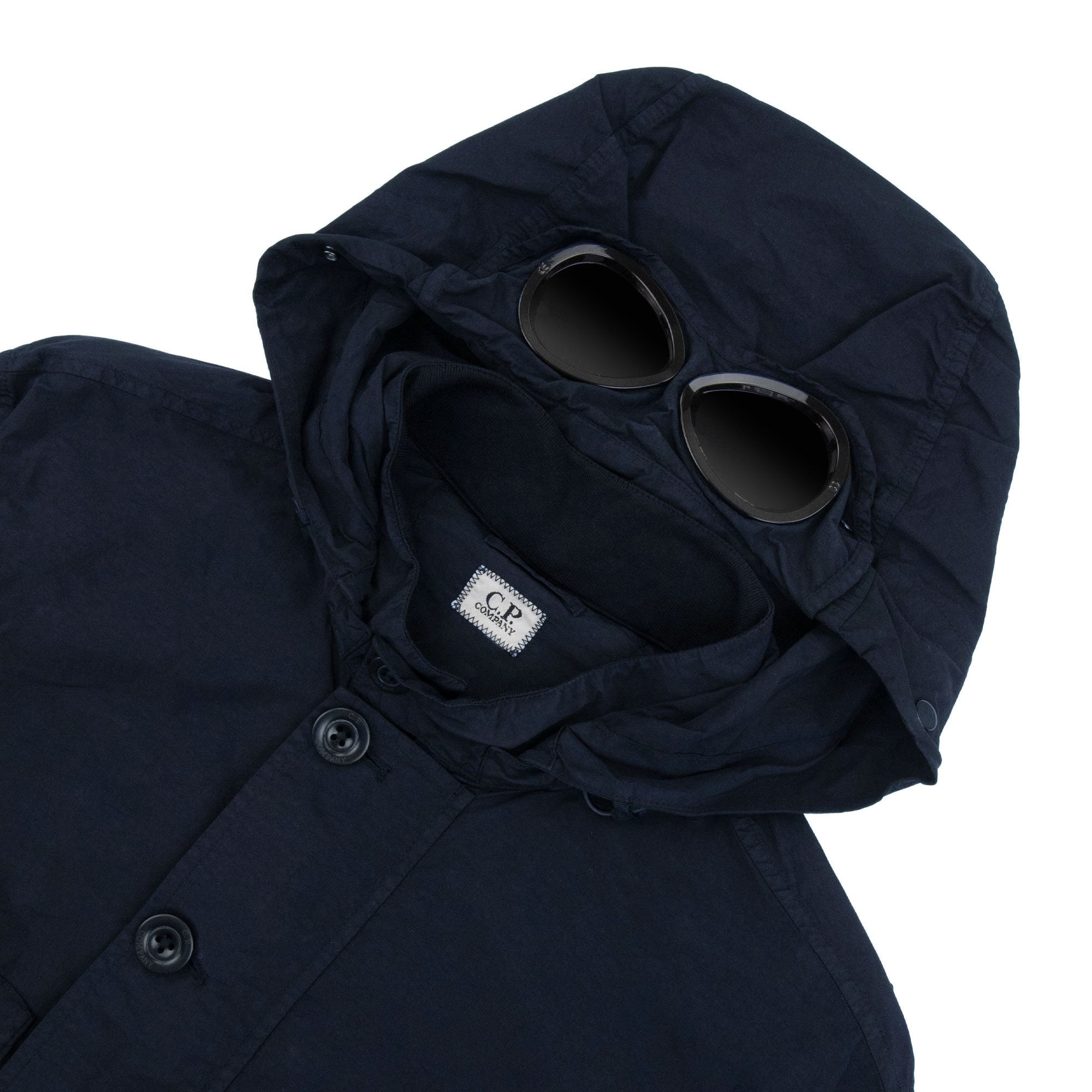 Cp Company Flatt Nylon Goggle Overshirt Navy 888