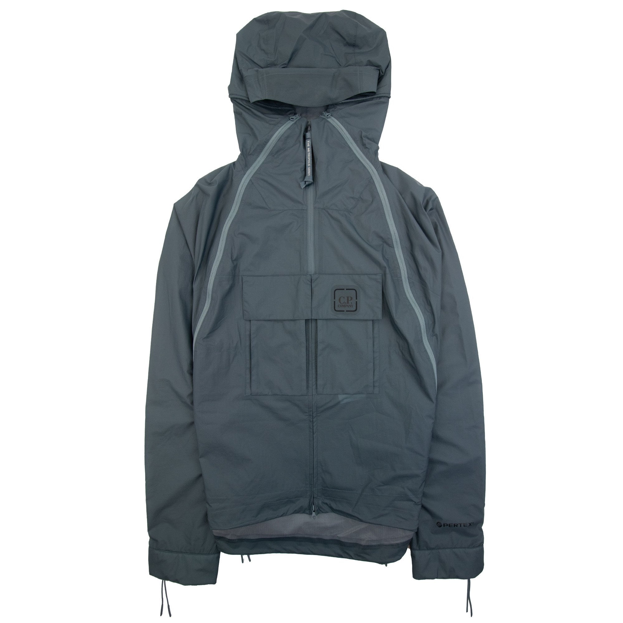 Cp Company Metropolis Series Pertex Hooded Bloom Jacket Turbulence Grey 975