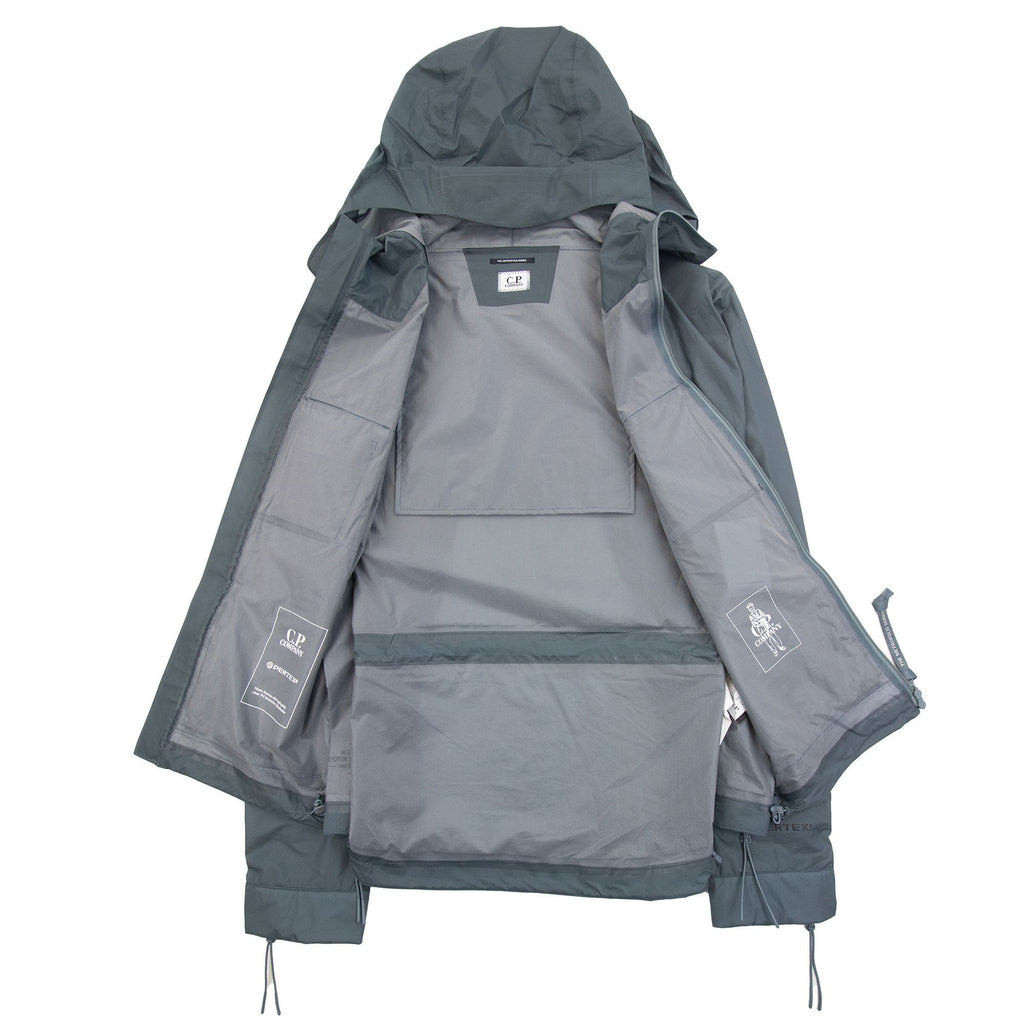 Cp Company Metropolis Series Pertex Hooded Bloom Jacket Turbulence Grey 975