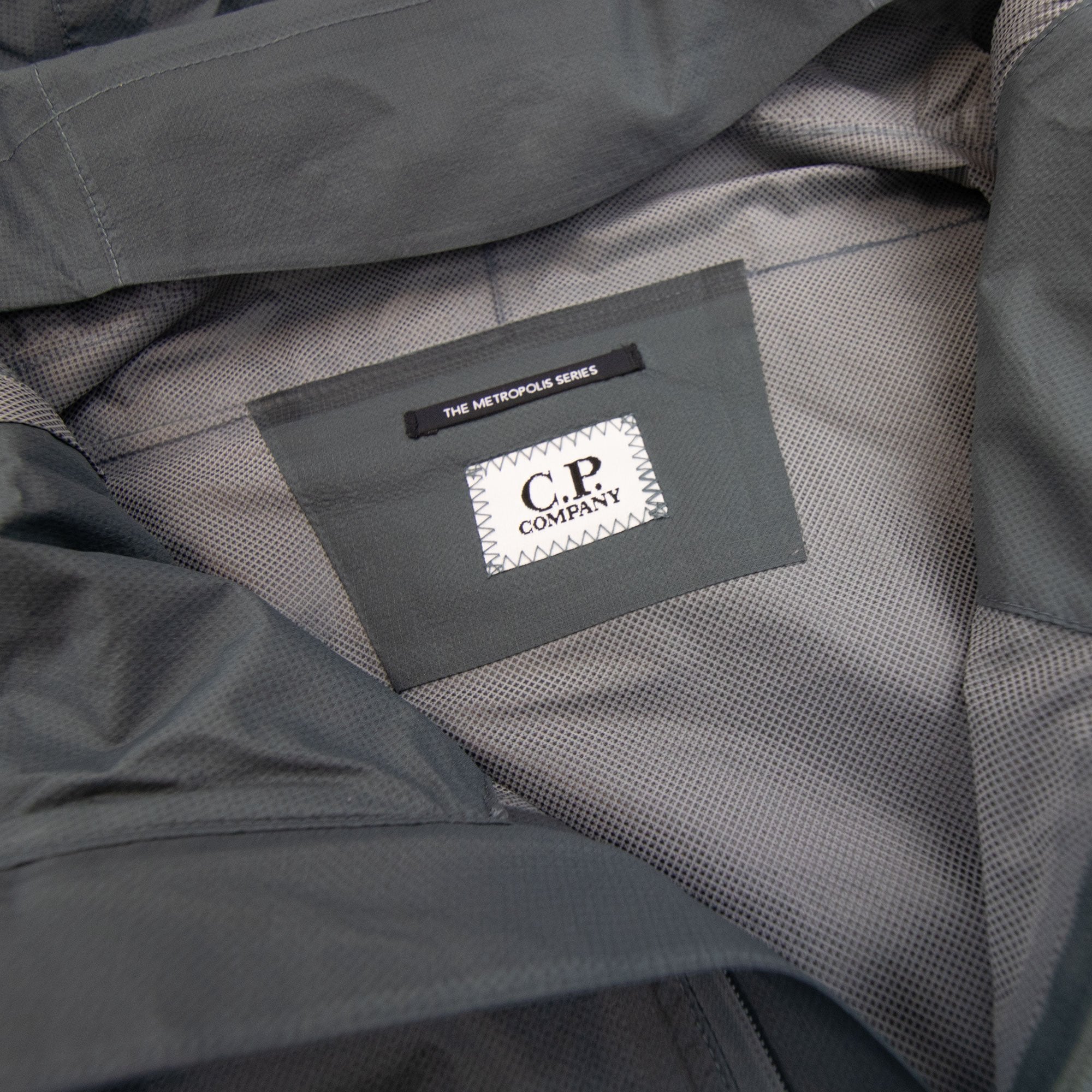 Cp Company Metropolis Series Pertex Hooded Bloom Jacket Turbulence Grey 975