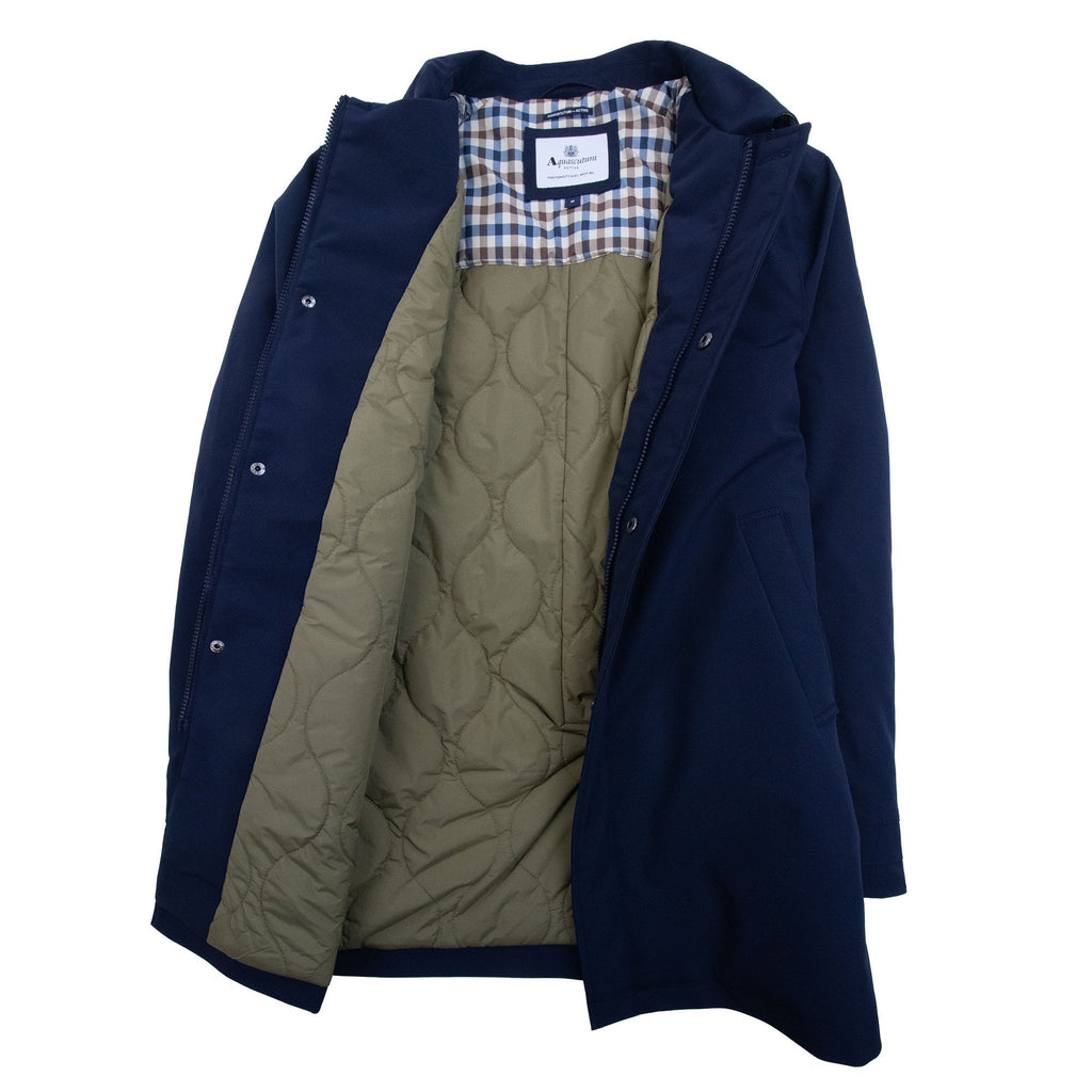 Aquascutum Shell Active Mid Trench Coat Navy 11