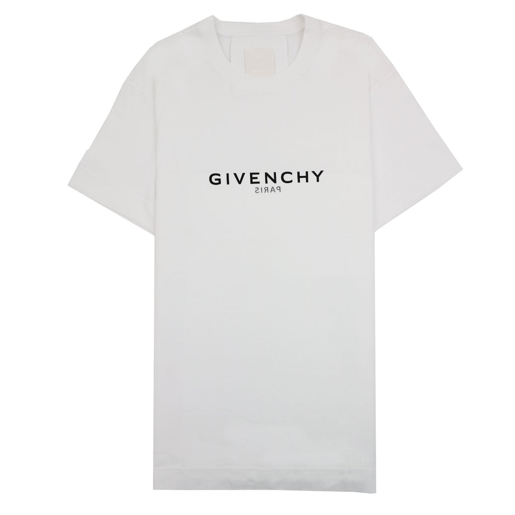 Givenchy Reverse Paris Logo 'Oversized' T Shirt White 100