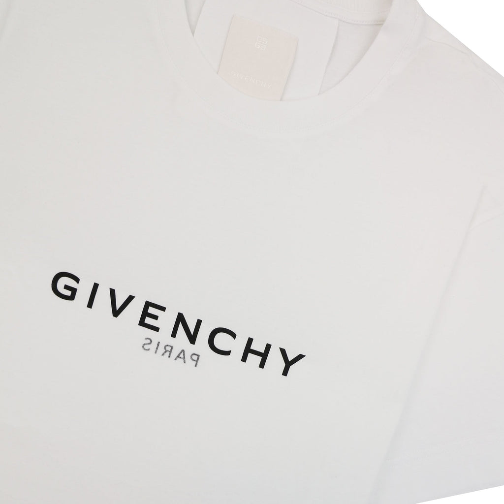 Givenchy Reverse Paris Logo 'Oversized' T Shirt White 100