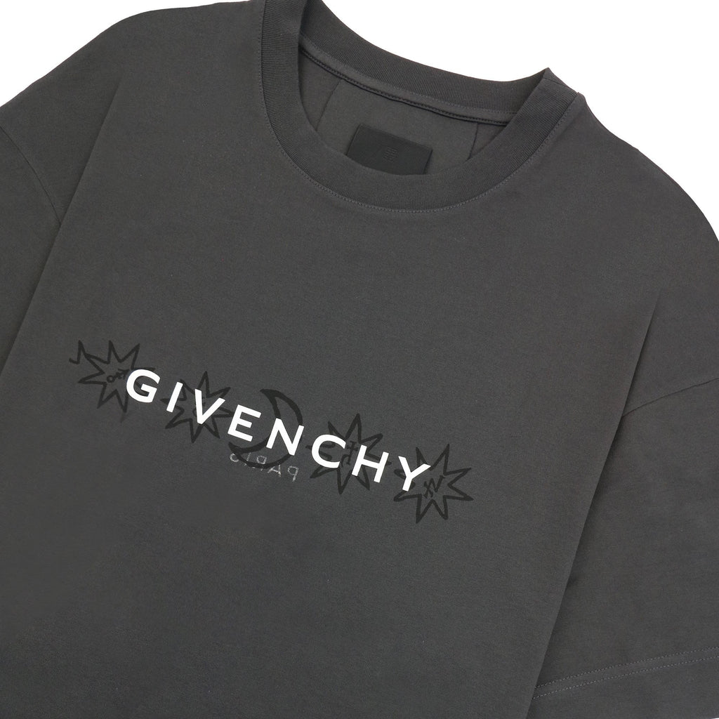 Givenchy Tarot Print Logo T Shirt Rosewood 209