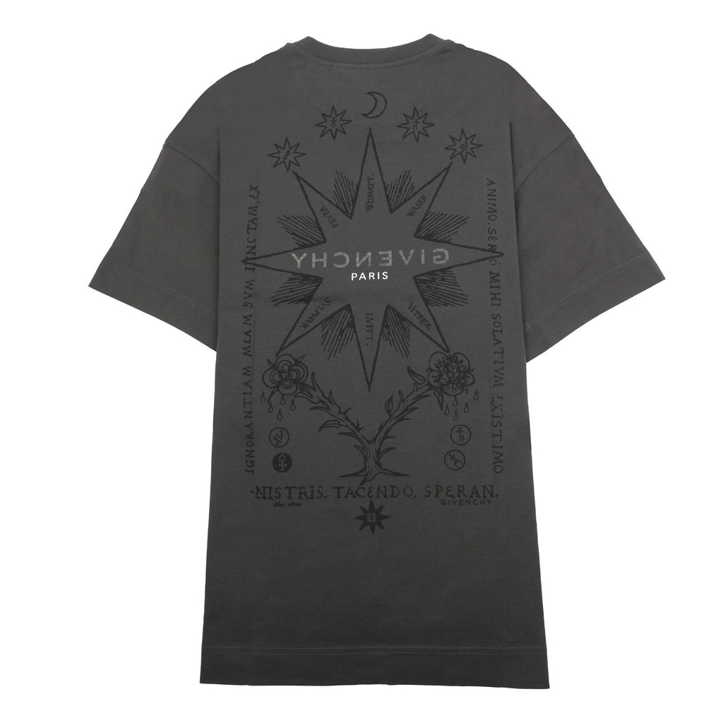 Givenchy Tarot Print Logo T Shirt Rosewood 209