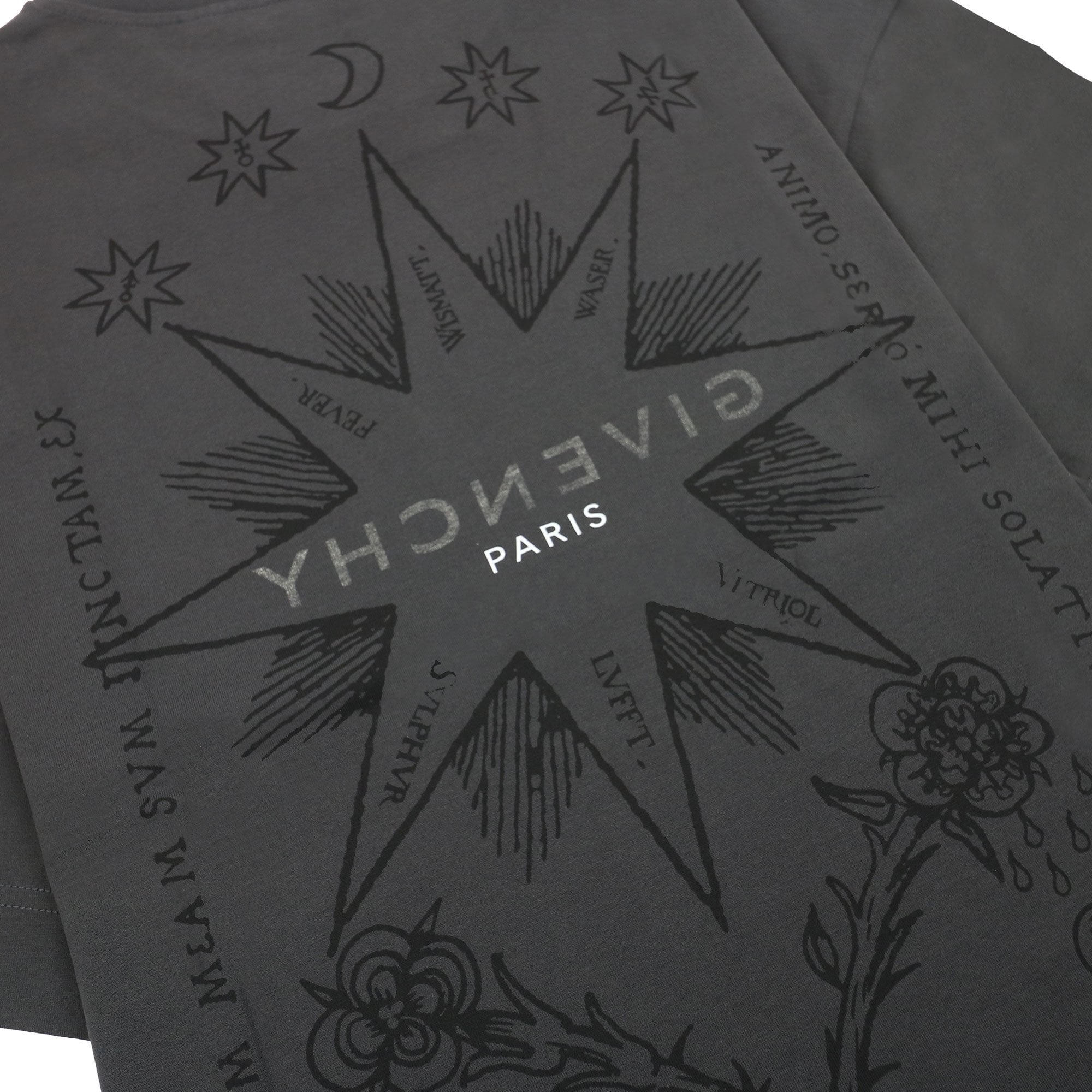 Givenchy Tarot Print Logo T Shirt Rosewood 209