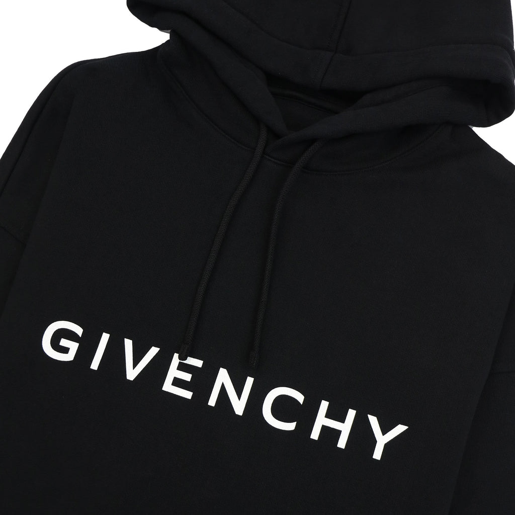 Givenchy Logo Hoodied Sweatshirt Black 001