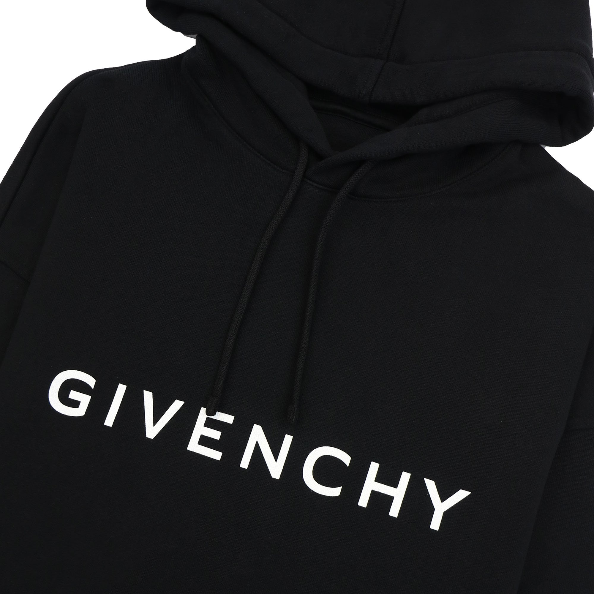Givenchy Logo Hoodied Sweatshirt Black 001