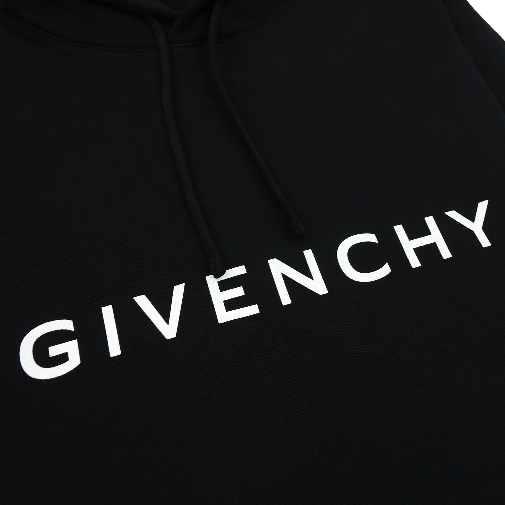 Givenchy Logo Hoodied Sweatshirt Black 001