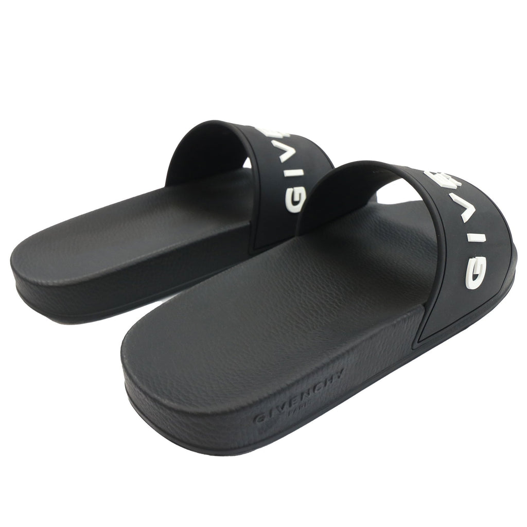 Givenchy Embossed Rubber Logo Sliders Black 001