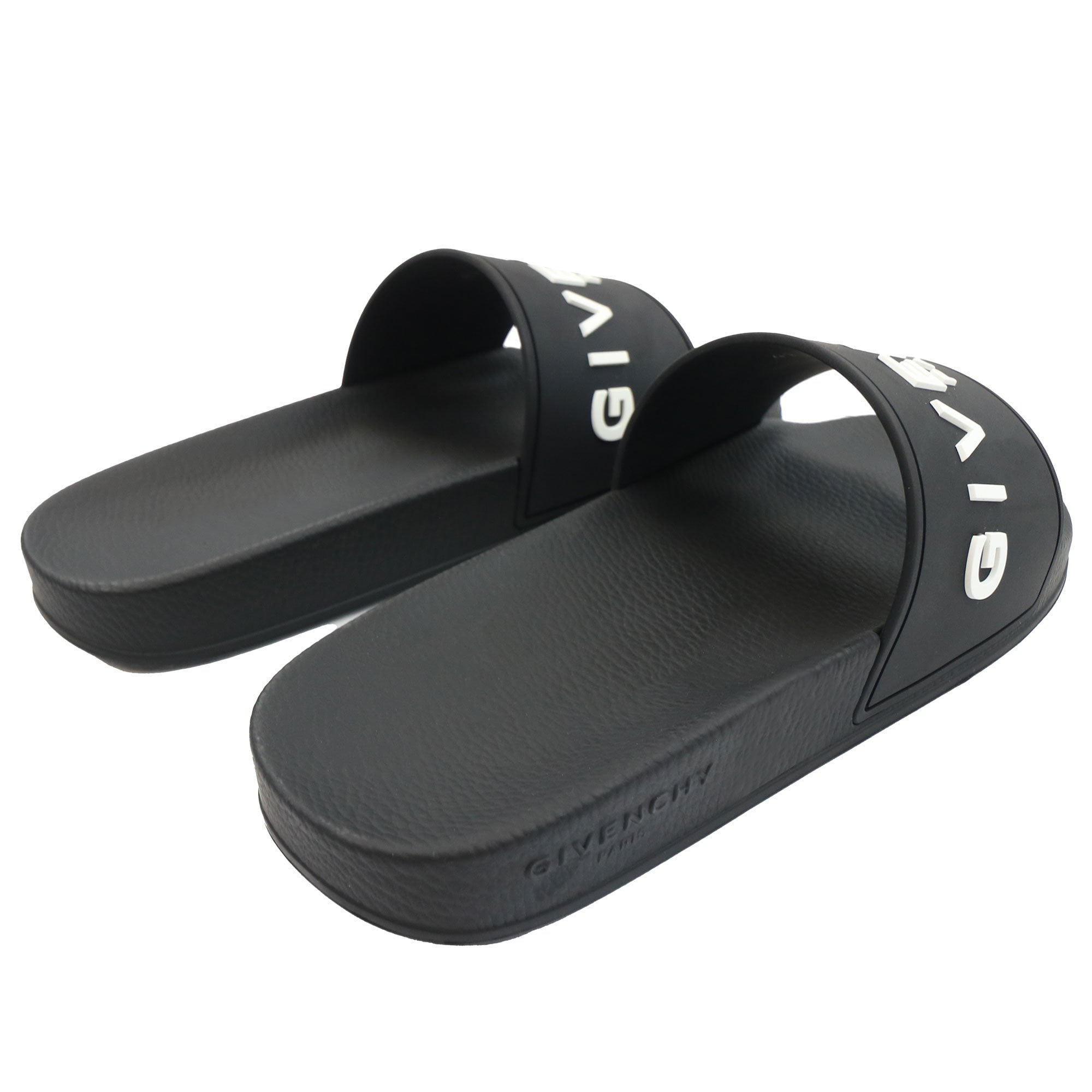 Givenchy Embossed Rubber Logo Sliders Black 001