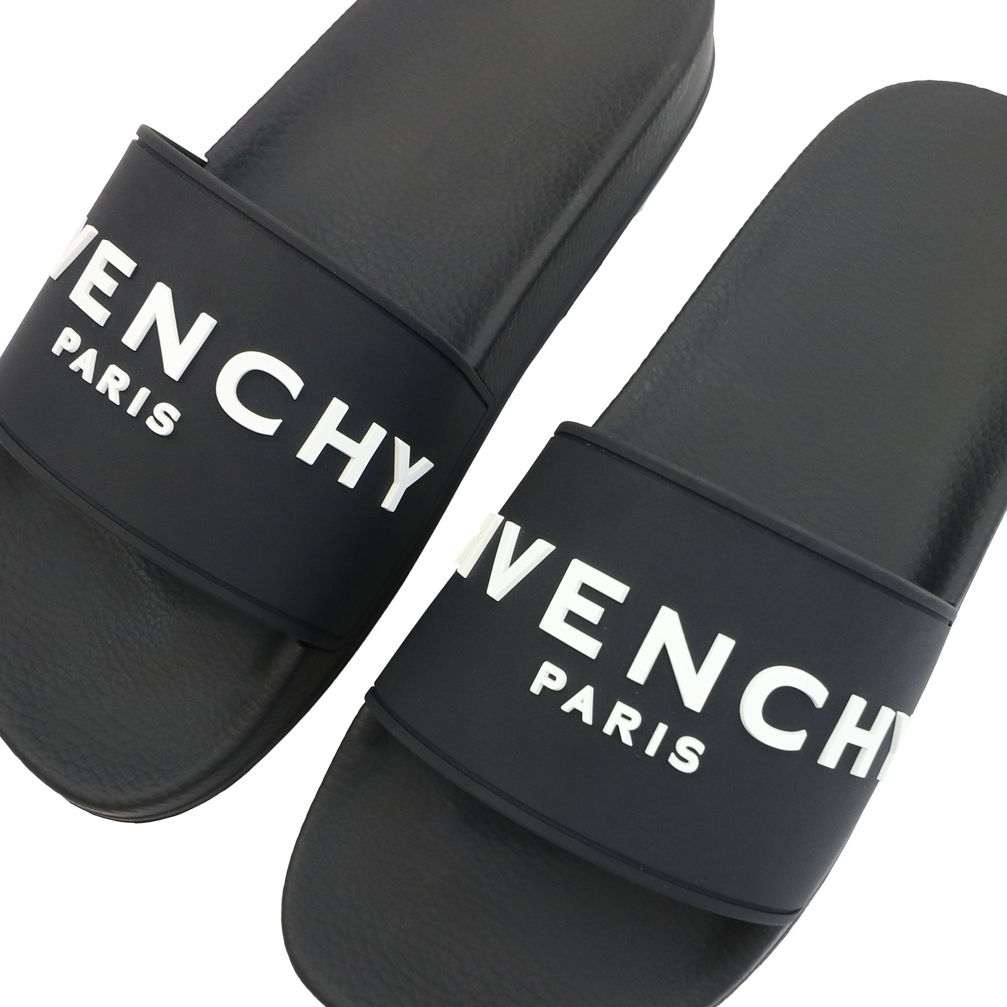 Givenchy Embossed Rubber Logo Sliders Black 001