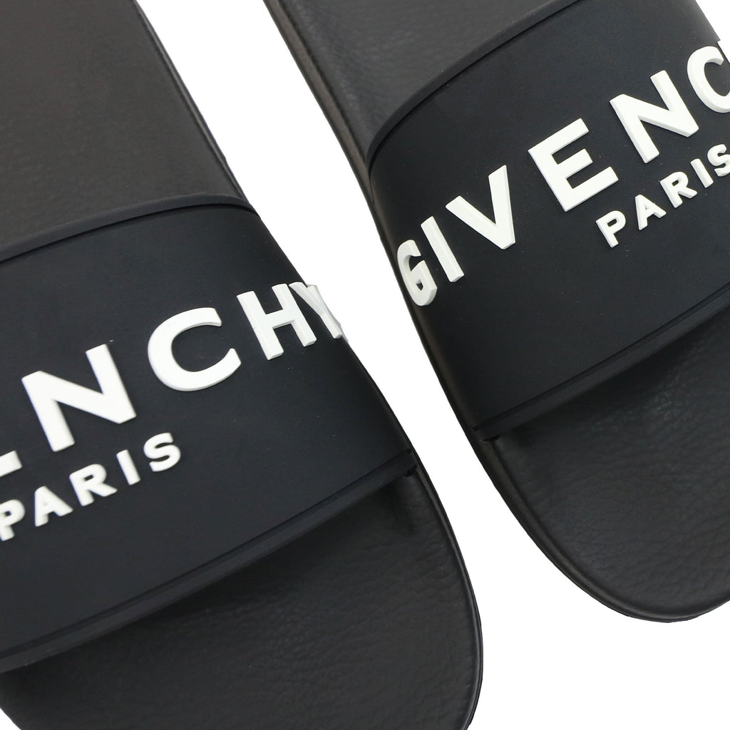 Givenchy Embossed Rubber Logo Sliders Black 001