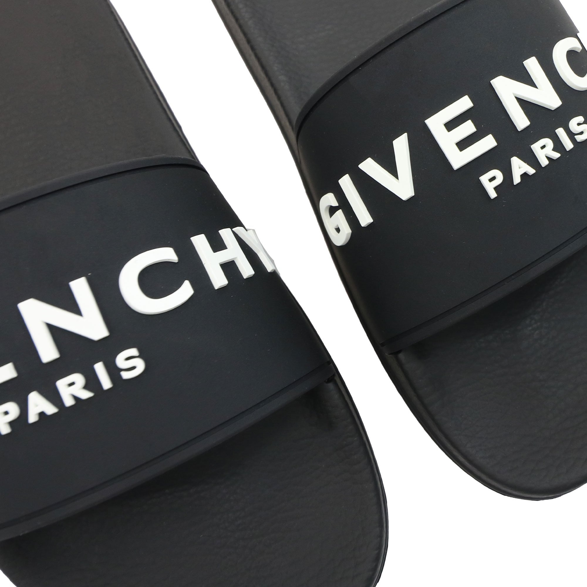 Givenchy Embossed Rubber Logo Sliders Black 001
